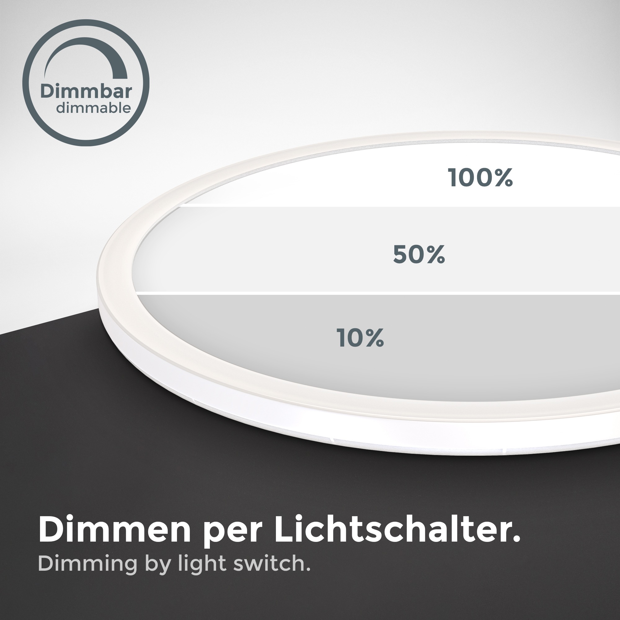 B.K.Licht Panel, 1 flammig, Leuchtmittel LED-Modul | LED fest integriert, Deckenleuchte, dimmbar, ultra-flach, indirektes Licht, neutralweiß