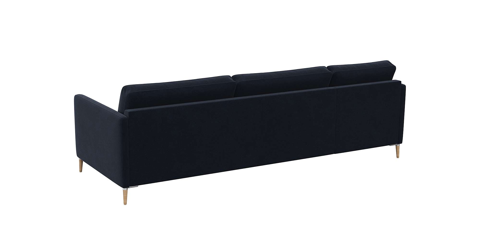 FLEXLUX Ecksofa »Fiore, super Sitzkomfort durch Kaltschaum im Sitz, L-Form«, schmale Armlehnen, Füße Alu+ Eiche