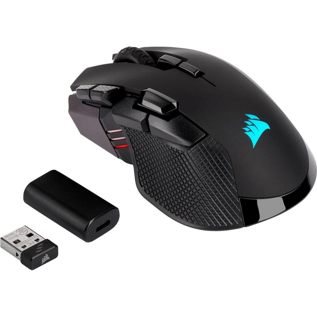 Corsair Gaming-Maus »IRONCLAW RGB WIRELESS Rechargeable«, Bluetooth-kabelgebunden, 1 MHz
