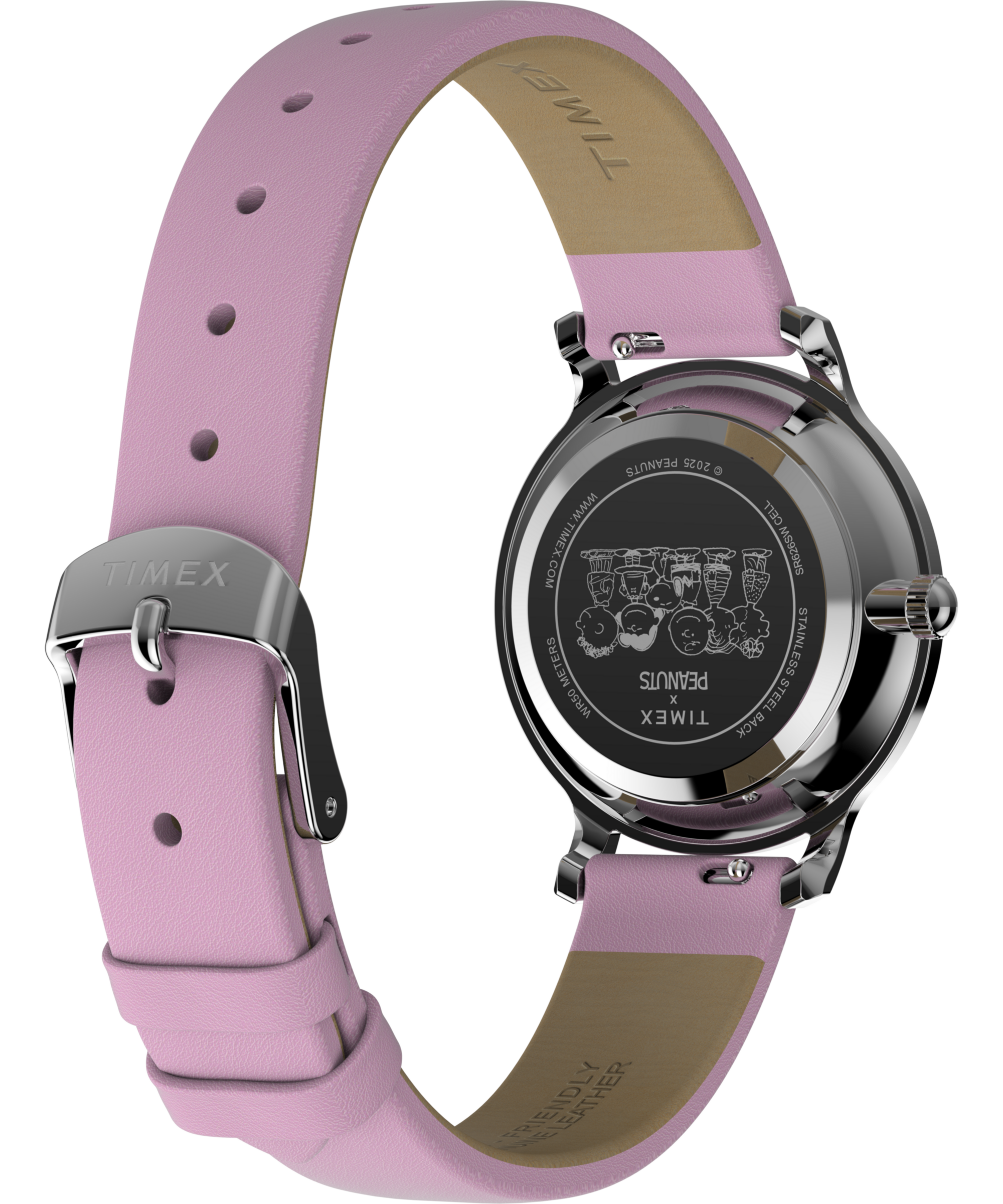 Timex Quarzuhr »TIMEX x PEANUTS TIMEX TRANSCEND« Armbanduhr, Damenuhr, Lederarmband, analog