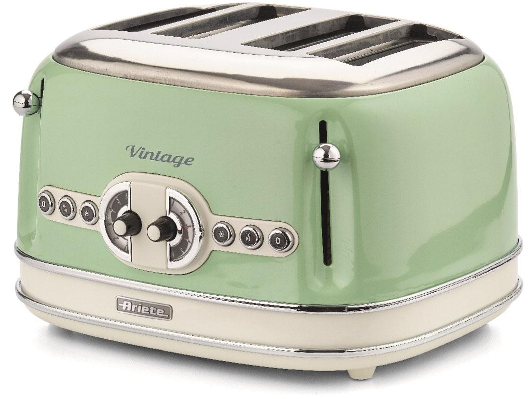 Toaster »Vintage«, 4 kurze Schlitze, für 4 Scheiben, 1630 W, grün