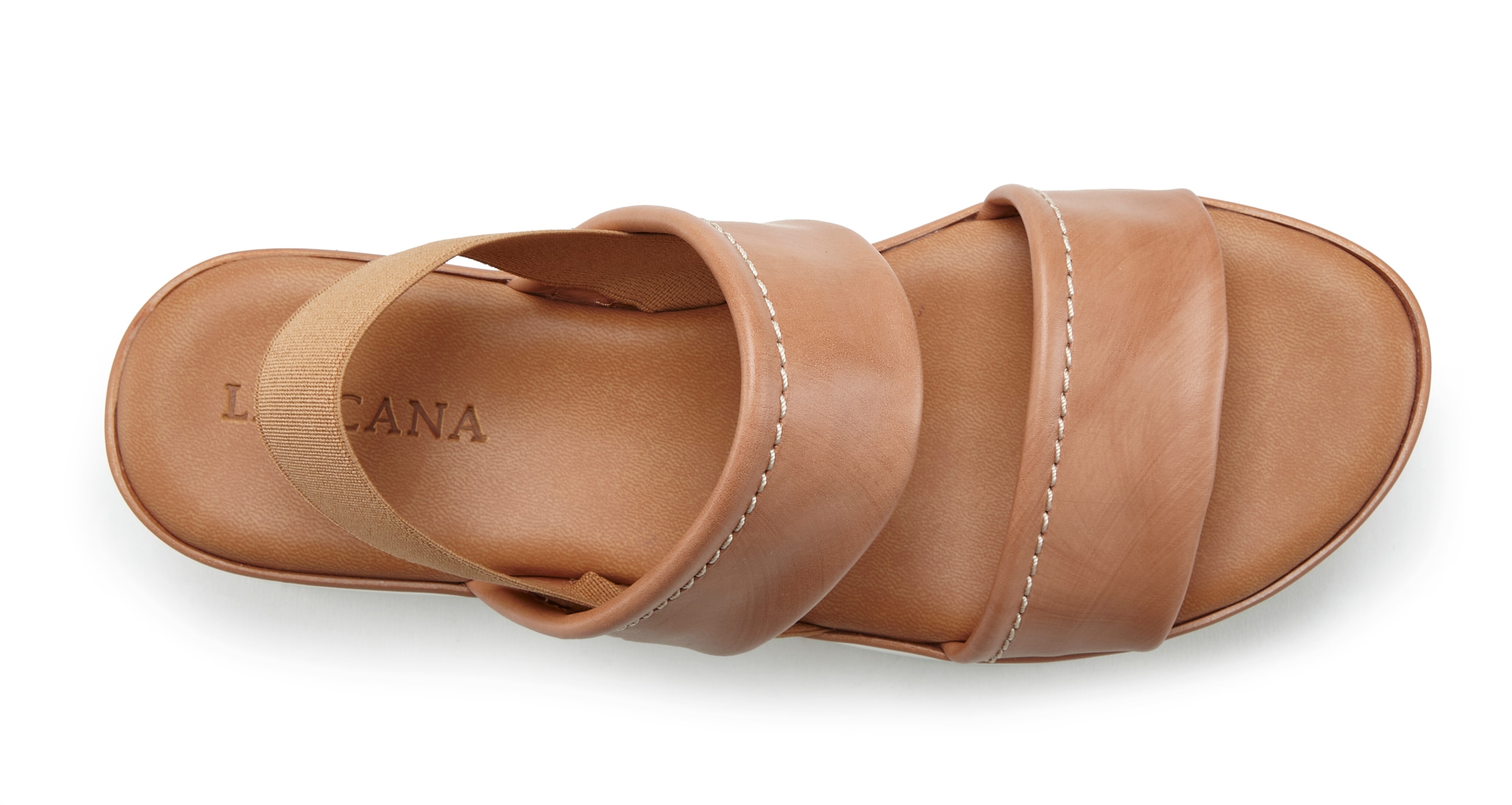 LASCANA Plateausandaletten »Sommerschuh, Sandale, Sandalette, offener Schuh,«, Sandalette aus Leder mit modisch bequemer Plateausohle