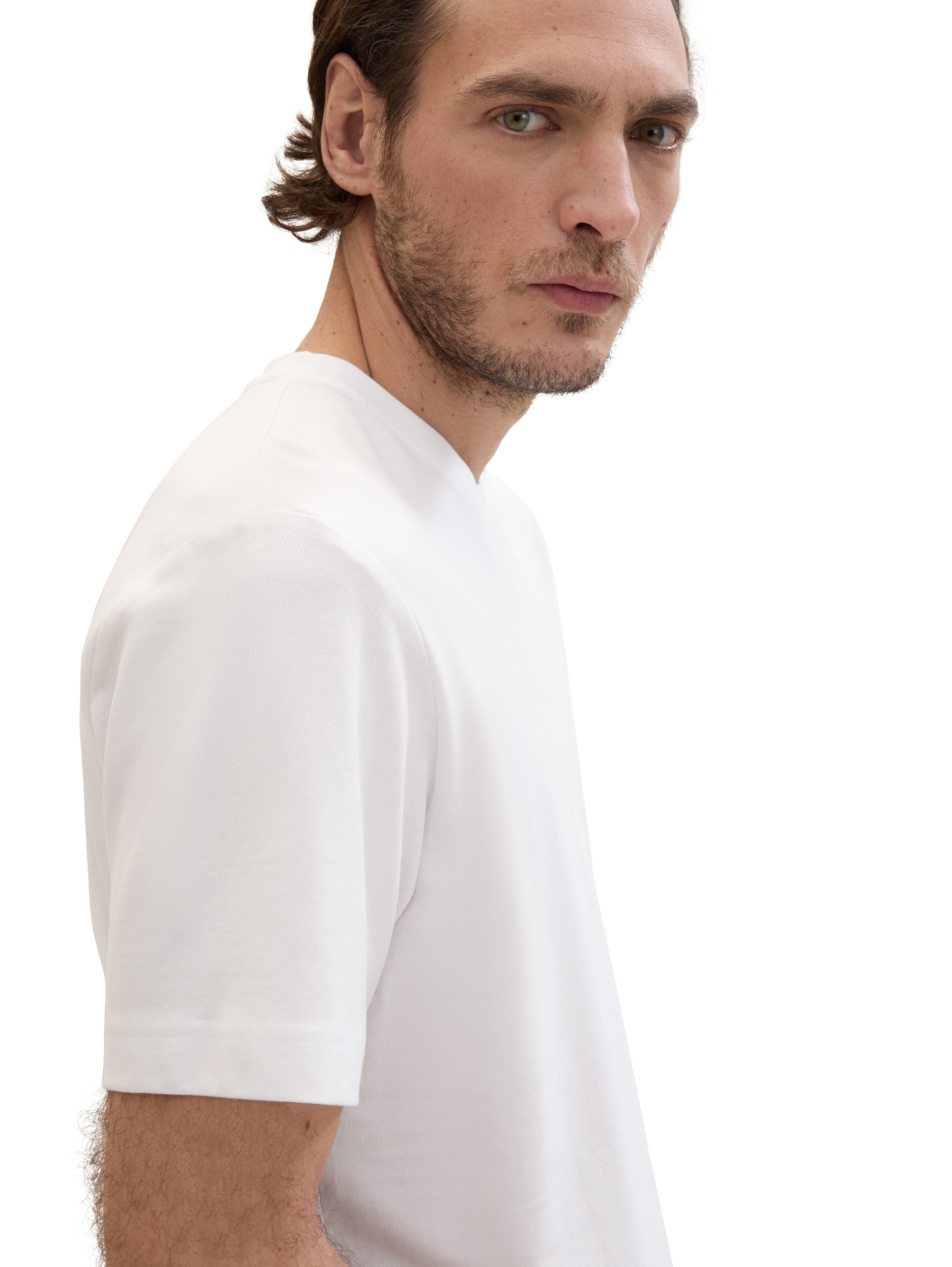 TOM TAILOR T-Shirt, mit Pique Struktur