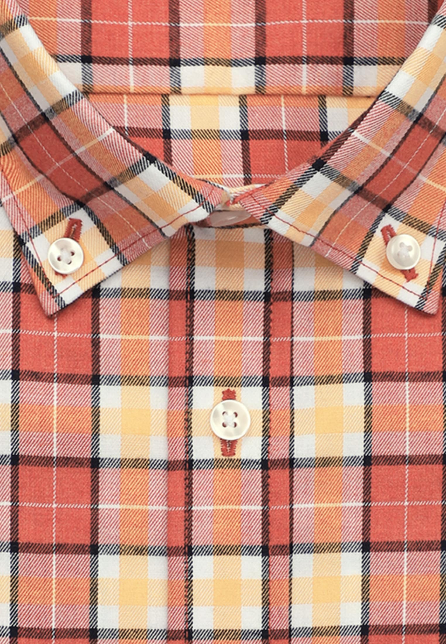 seidensticker Flanellhemd »Slim«, Slim Langarm Button-Down-Kragen Karo