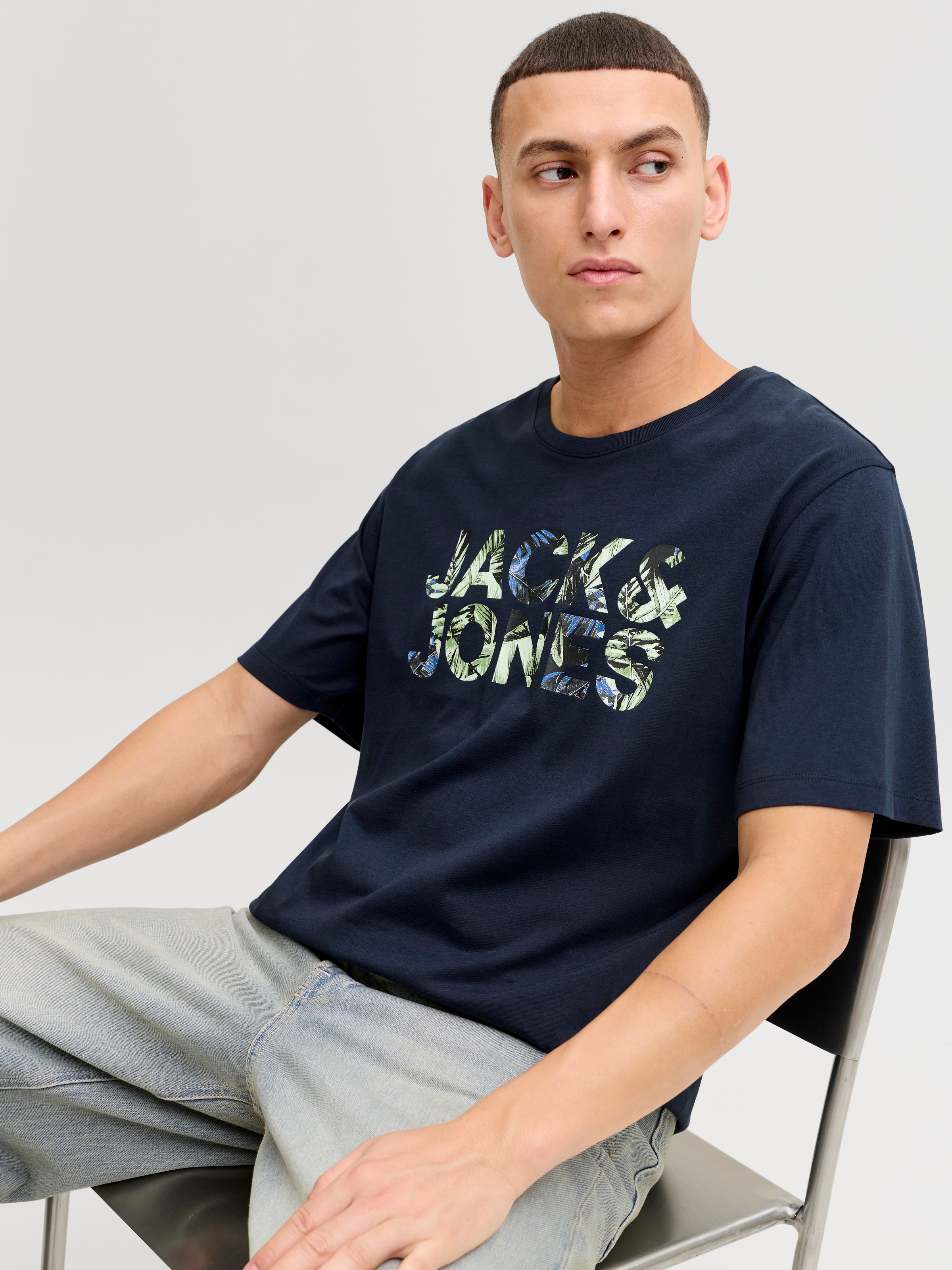 Jack & Jones Kurzarmshirt »JJEJEFF LOGO TEE SS SN« mit Logoprint