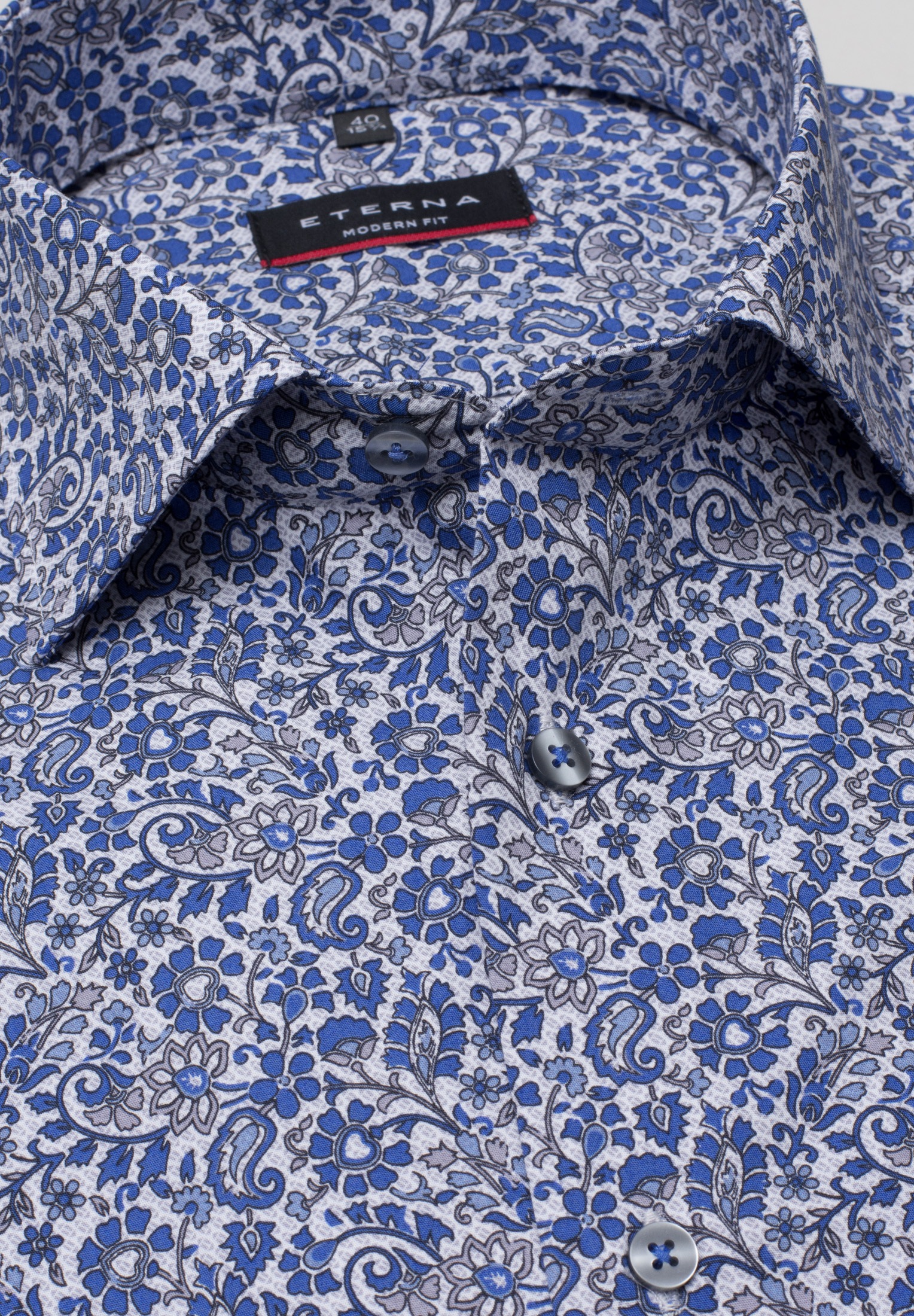 Eterna Langarmhemd »MODERN FIT« EASY IRON (bügelleicht)