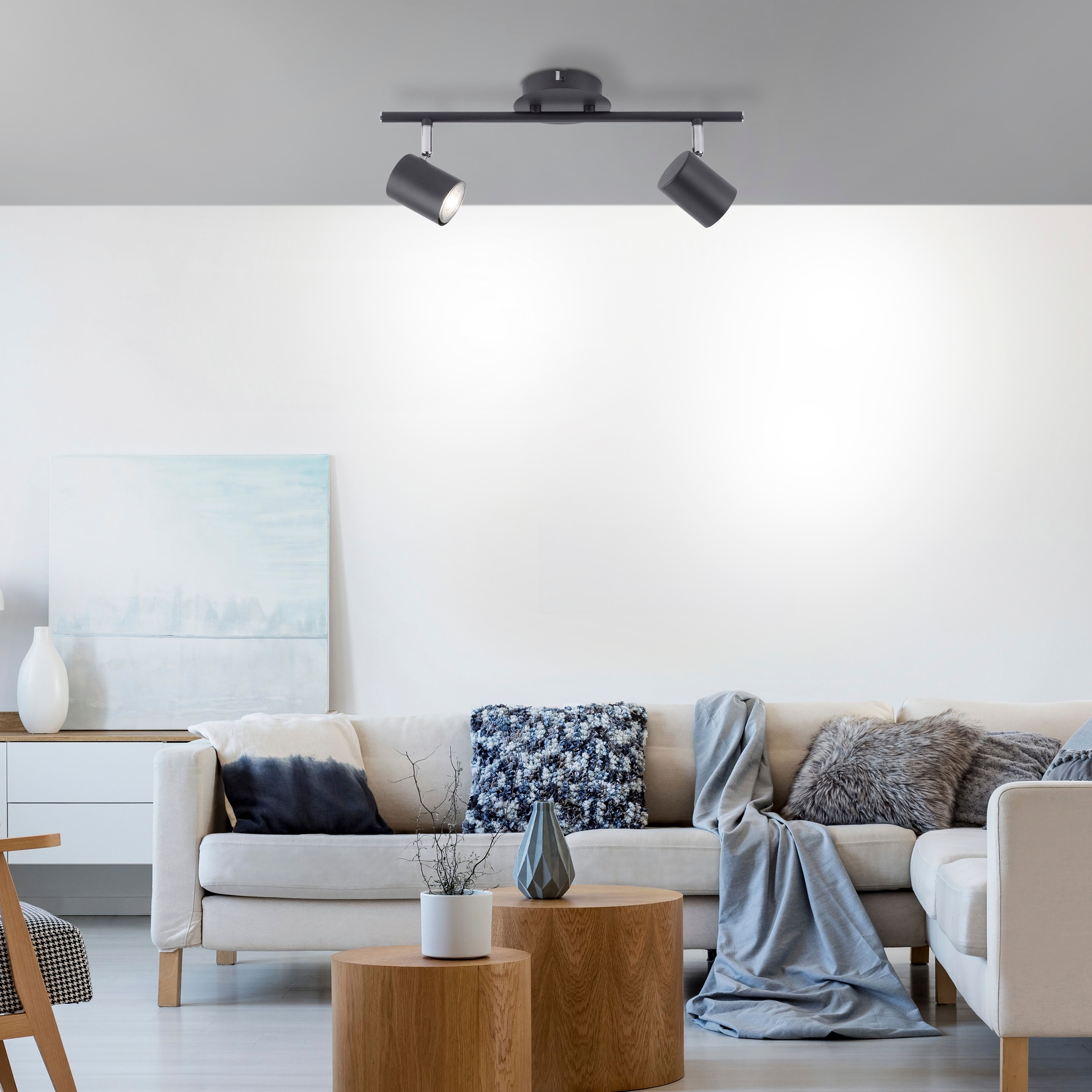 JUST LIGHT LED Deckenleuchte »TARIK«, 2 flammig, Leuchtmittel GU10 | LED wechselbar, LED