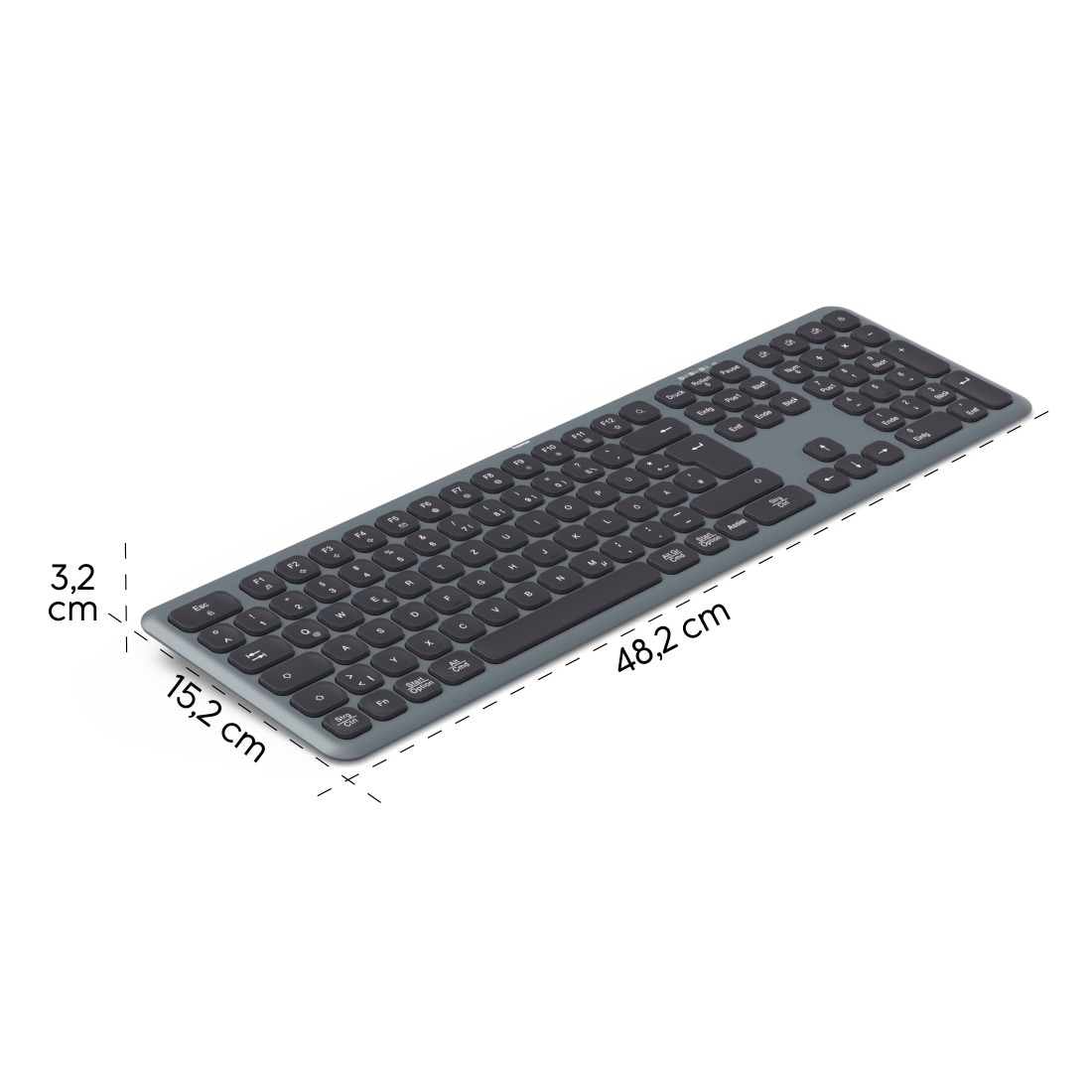 Hama Tastatur »Tastatur WK-550 (kabellos, QWERTZ, Multi-Device)« (ausklappbare Füße)