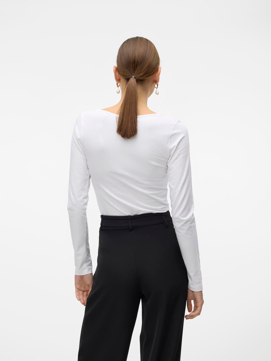 Vero Moda Langarmshirt »VMLULU LS U-NECK TOP JRS GA NOOS«