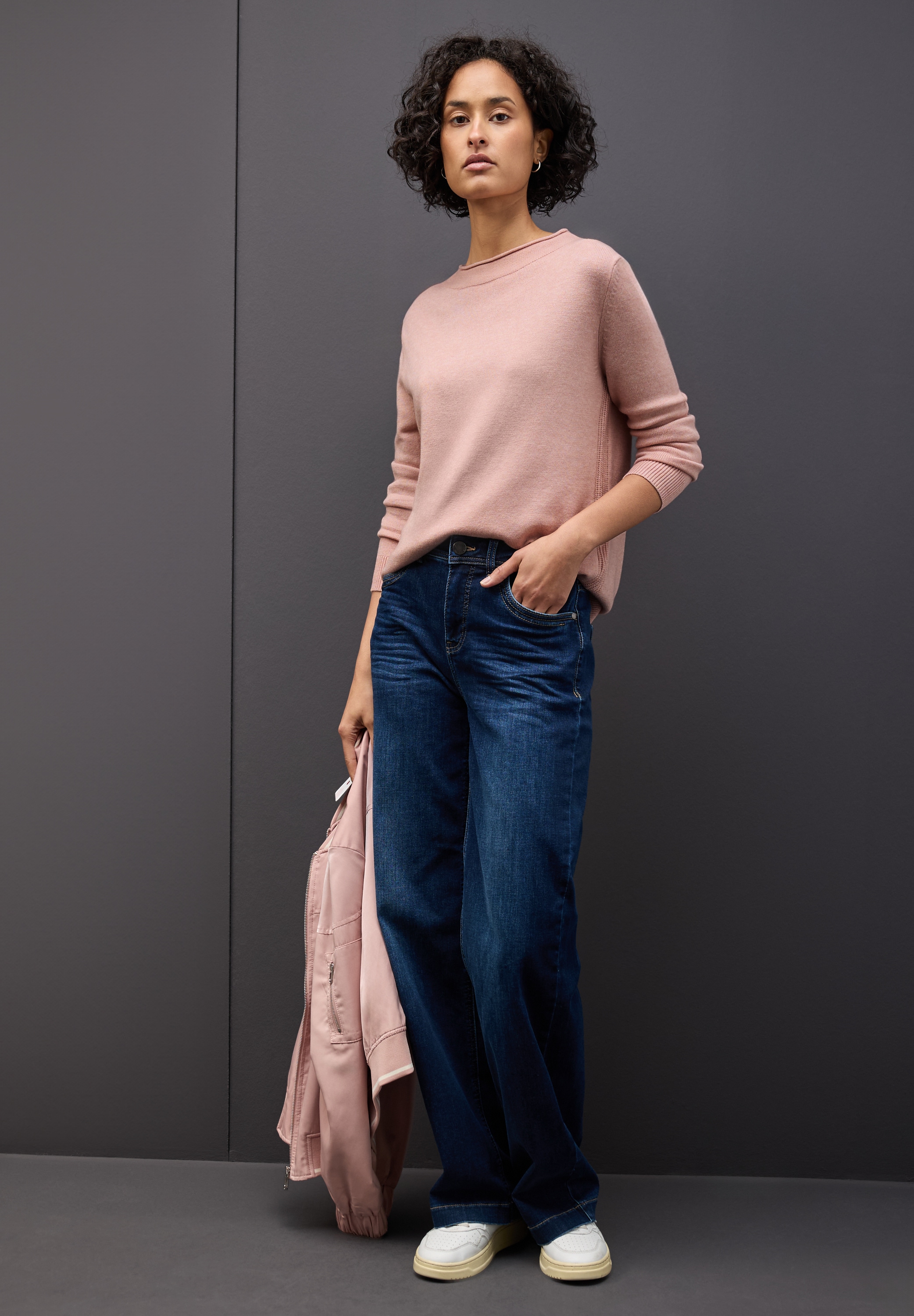 STREET ONE Strickpullover, mit feiner Rollkante