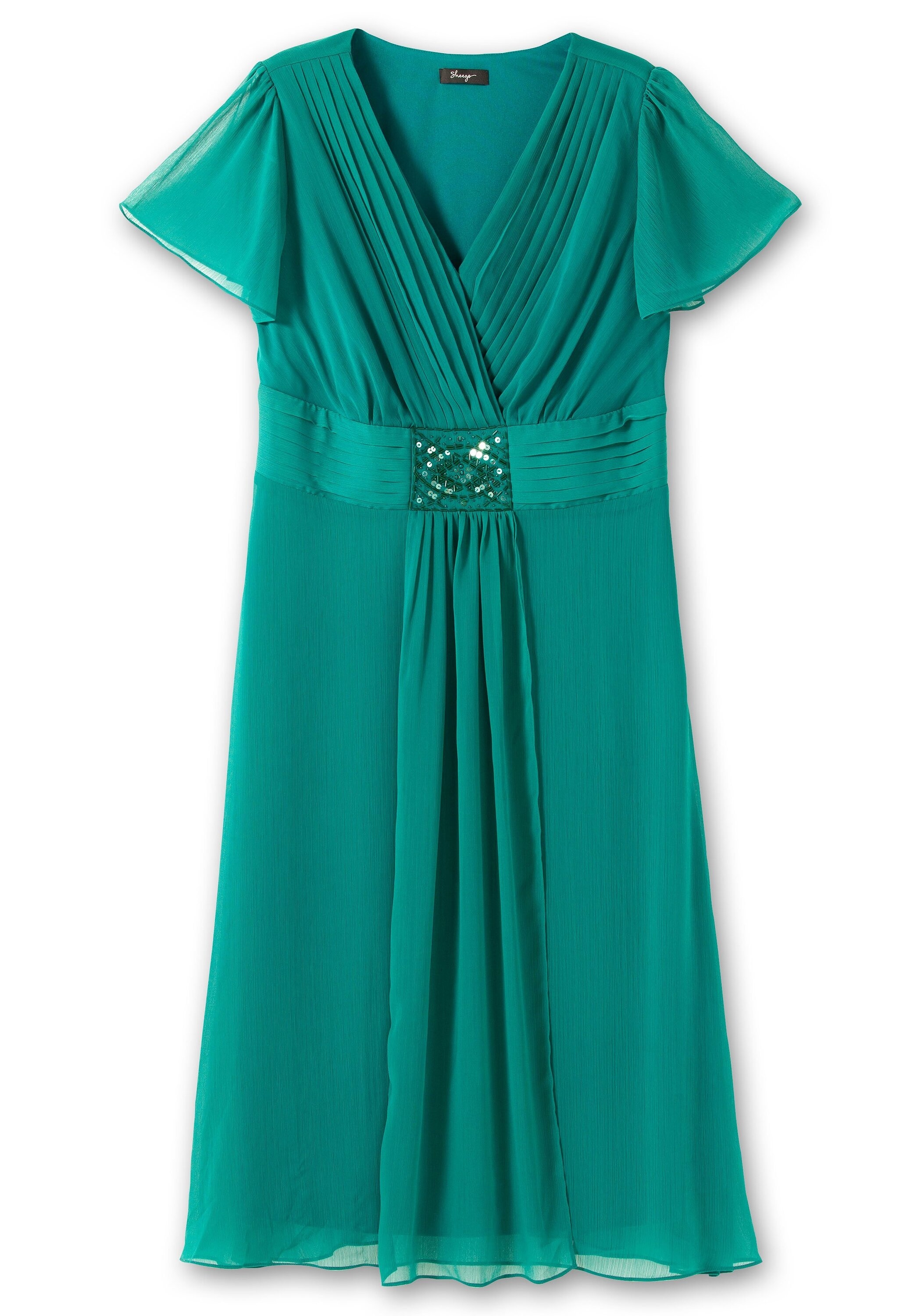 Sheego Abendkleid »Abendkleid mit Alloverdruck«, mit Alloverdruck