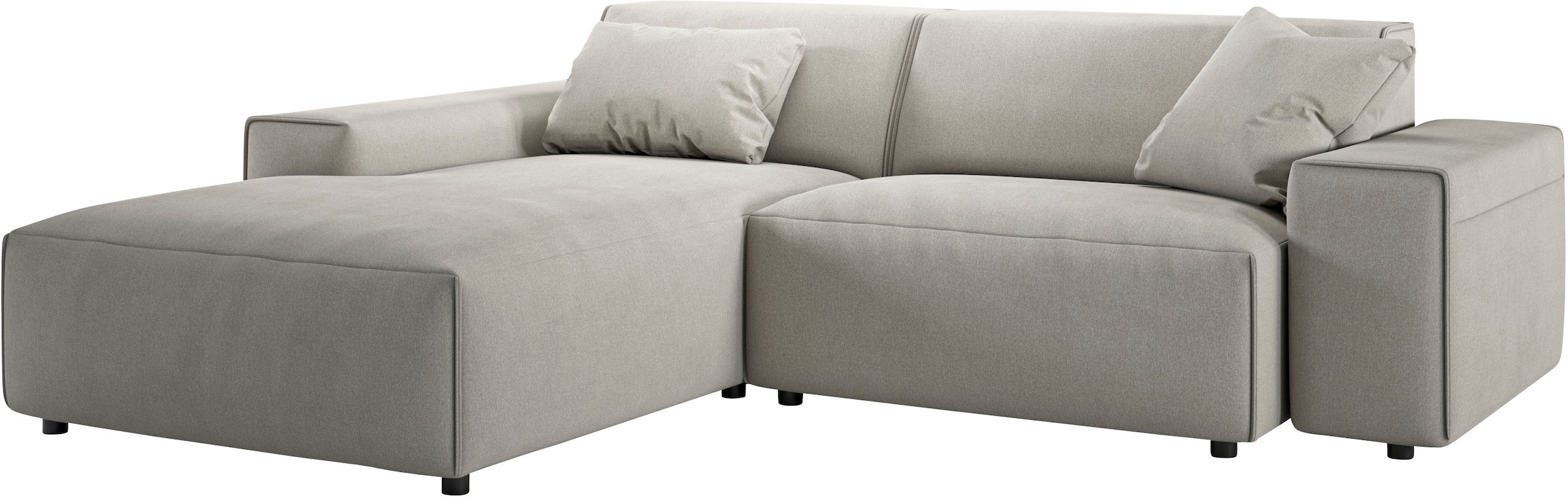 andas Ecksofa »Glimminge L-Form auch in Breitcord, Feincord + Easy care-Bezug,«, Breite 234, Zierkissen