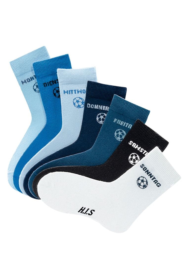 Socken, (Packung, 7 Paar), für Kinder mit Fußballmotiv
