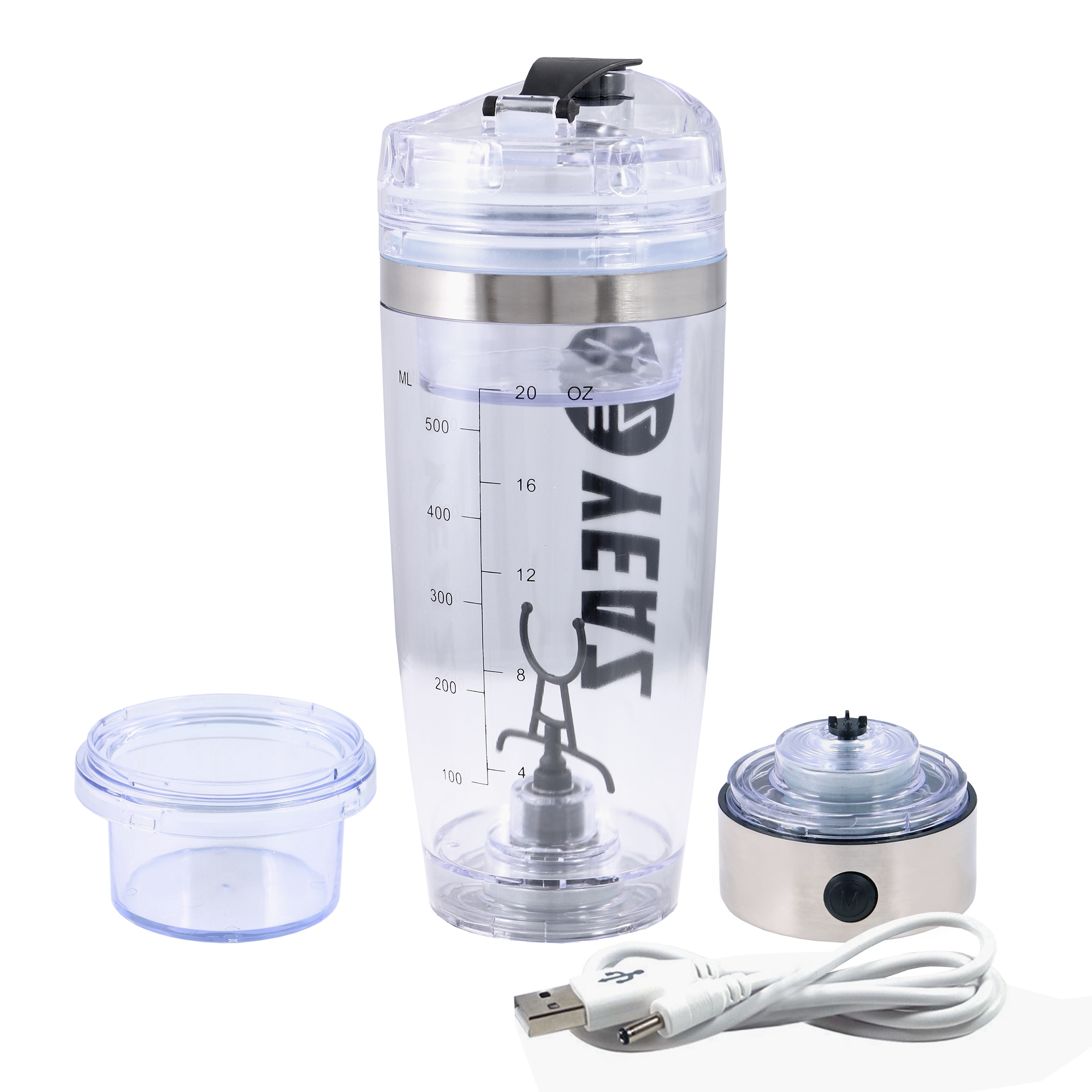 YEAZ Trinkflasche »Elektrischer Mixer USB 600ml CYCLONE PRO«