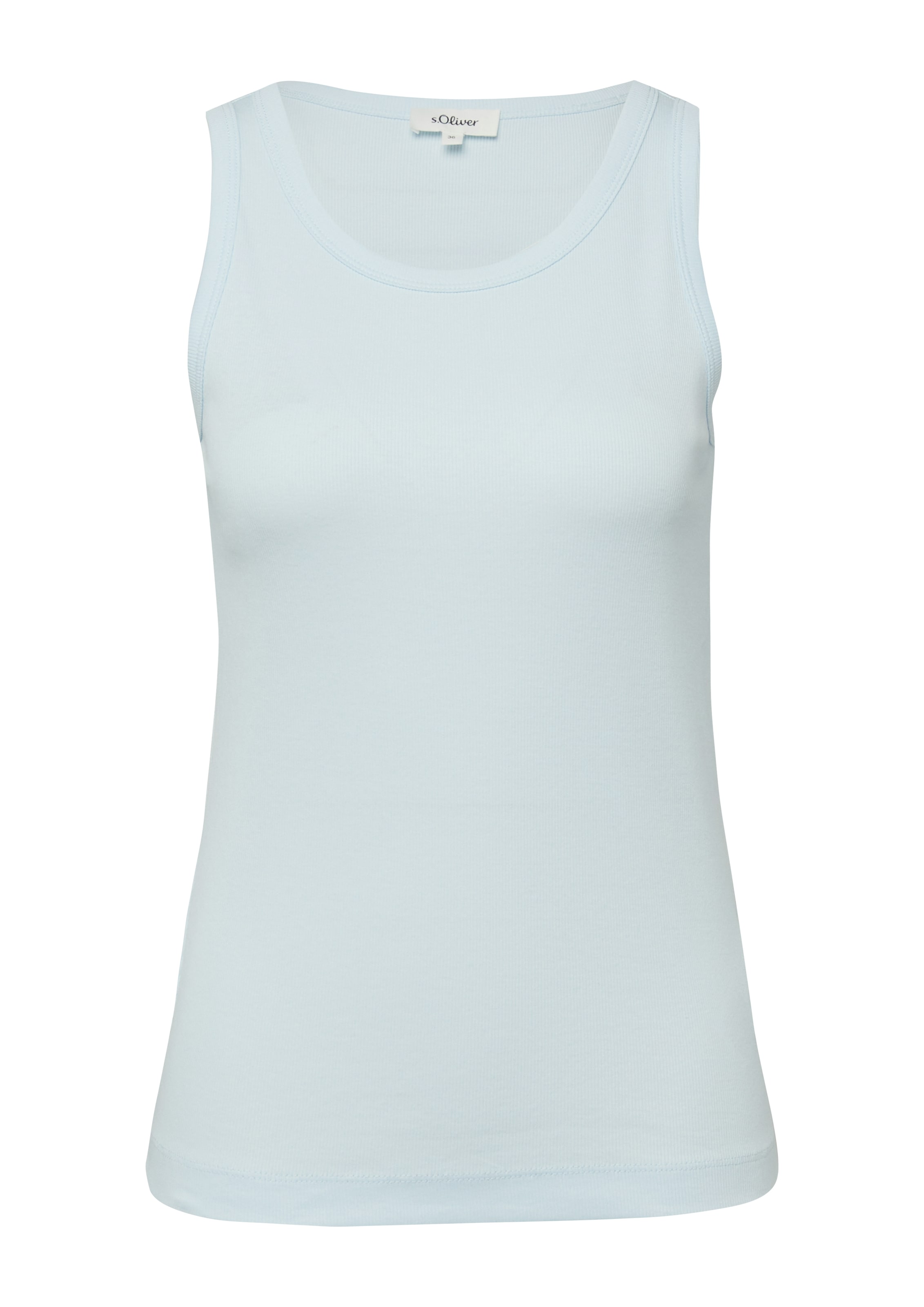 s.Oliver Tanktop in Rippoptik, Regular Fit, Rundhalsausschnitt