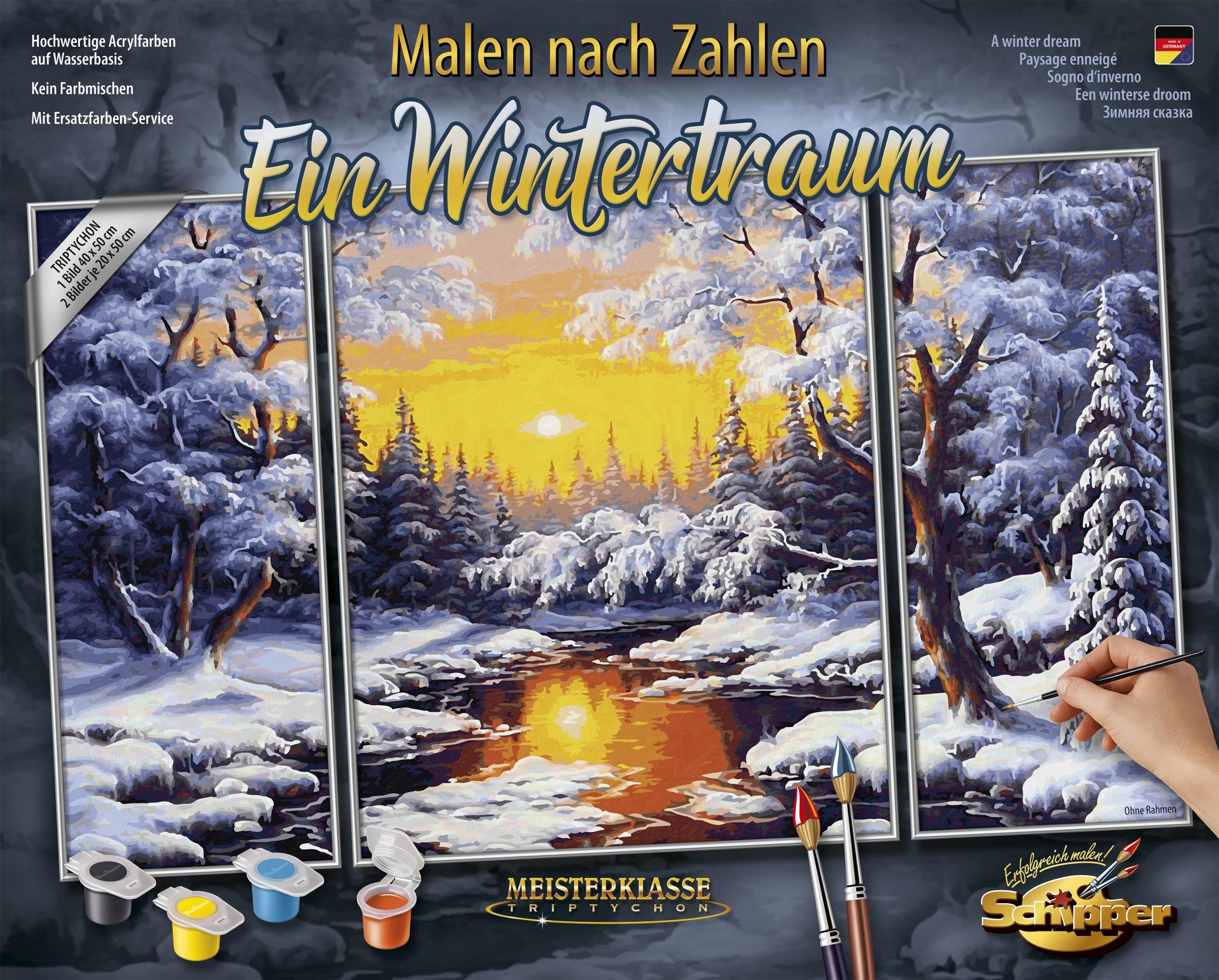 Schipper Malen nach Zahlen »Meisterklasse in Made Germany - | Ein online Triptychon OTTO Wintertraum«