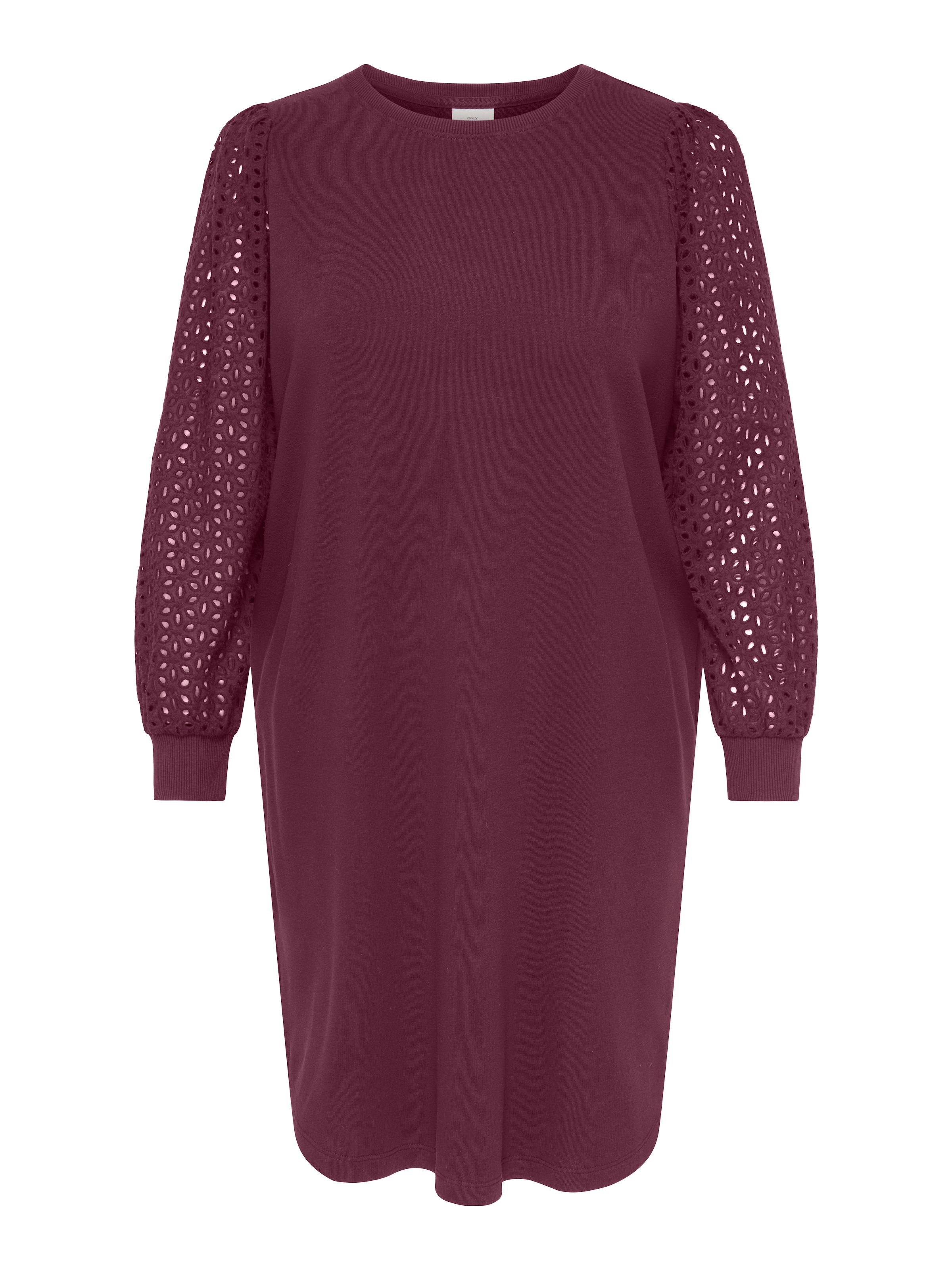 ONLY CARMAKOMA Midikleid »CARDONNA L/S MIX O-NECK MIDI DRESS JRS« Baumwollmischung