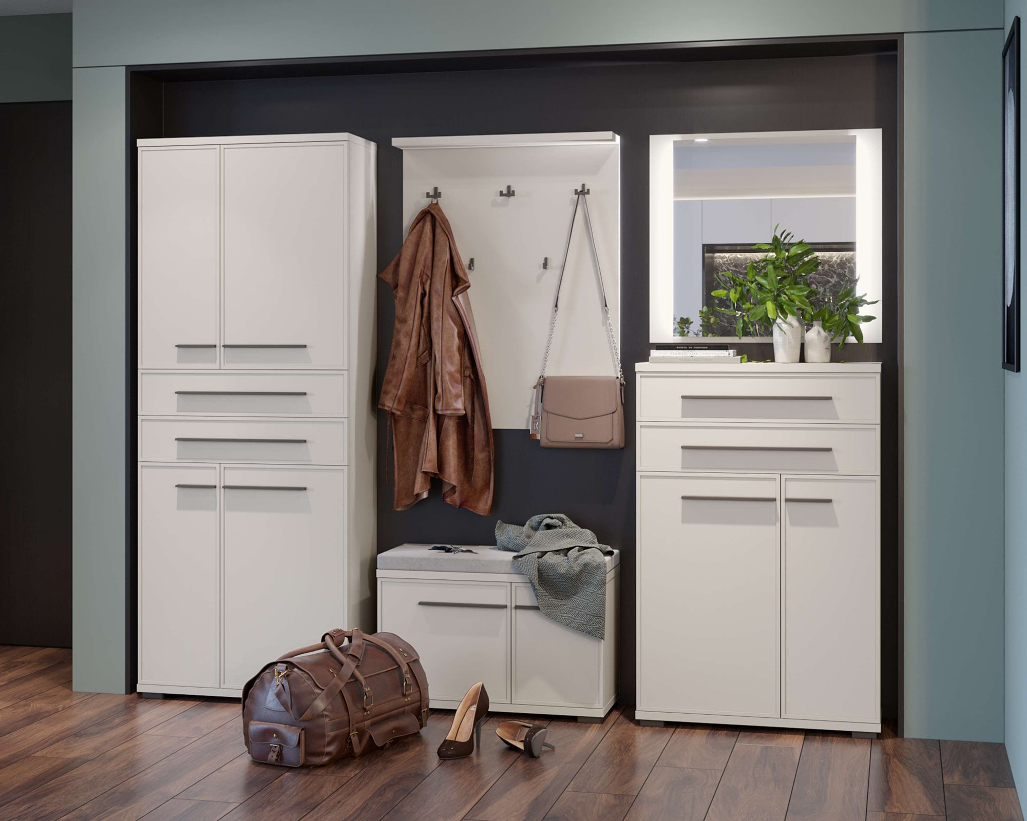Places of Style Garderobenschrank »Opera, Kleiderschrank«, (1 St.), UV-lackiert, hochwertige Beschläge, Soft-Close Funktion