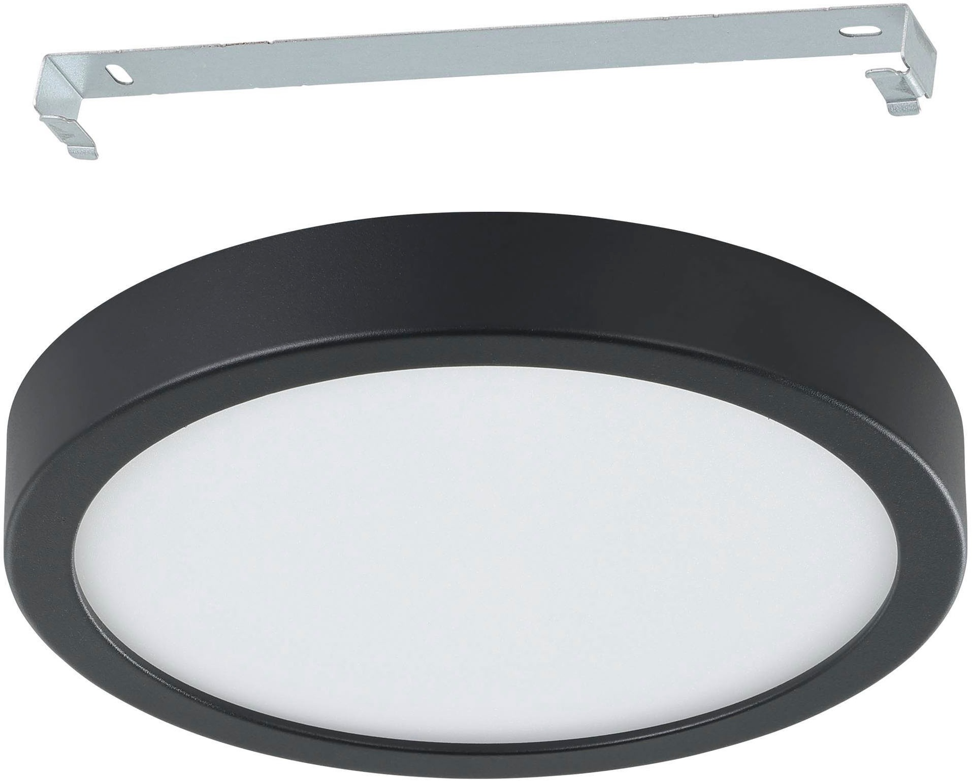 EGLO Aufbauleuchte »Fueva 5 Deckenlampe, Aufbaulampe, Metall und Kunststoff, Flurlampe« LED-Modul 1 Stk. Warmweiß Aufbauleuchte - H2,8 x Ø21 cm - schwarz - 17W inkl.