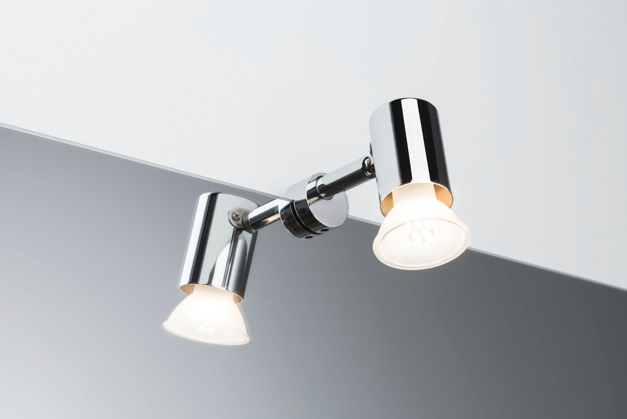 Paulmann Spiegelleuchte »Mintaka IP20 Chrom ohne Leuchtmittel, max. 20W GU10« GU10 1 Stk. GU10, Mintaka IP20 Chrom ohne Leuchtmittel, max. 20W GU9