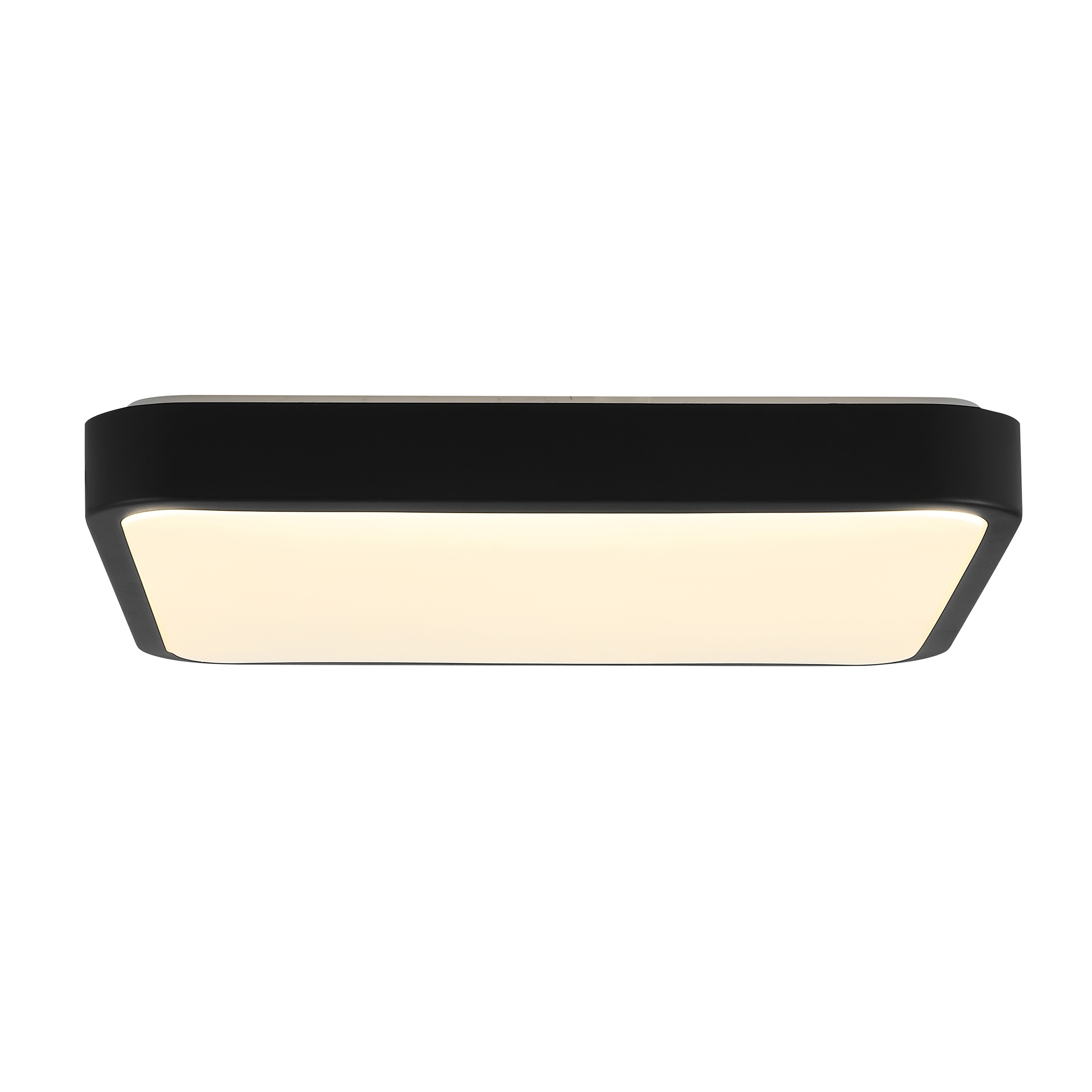 Brilliant Leuchten Slimline LED Wand- und Deckenleuchte 38x38cm schwarz