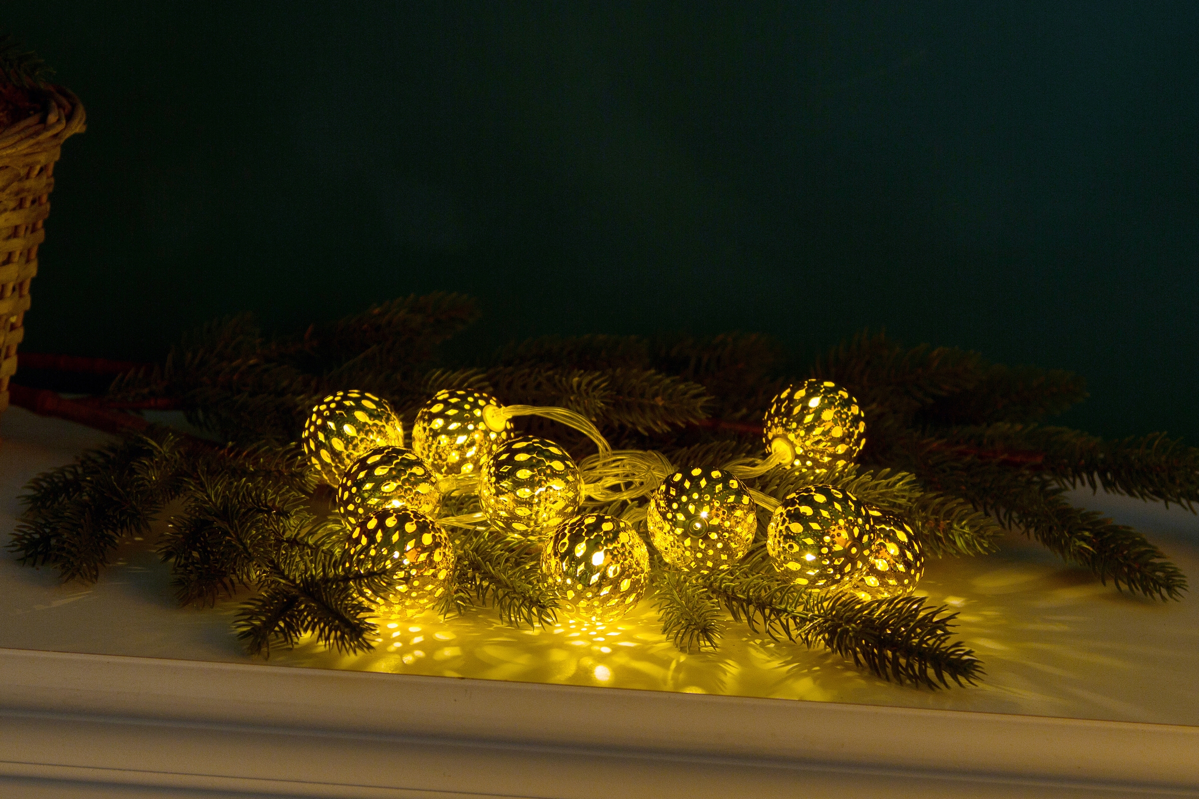 Myflair Möbel & mit LEDs, »Weihnachtsdeko«, Accessoires OTTO cm ca. mit im LED-Lichterkette 170 Online Shop Länge kaufen 10 Kugeln