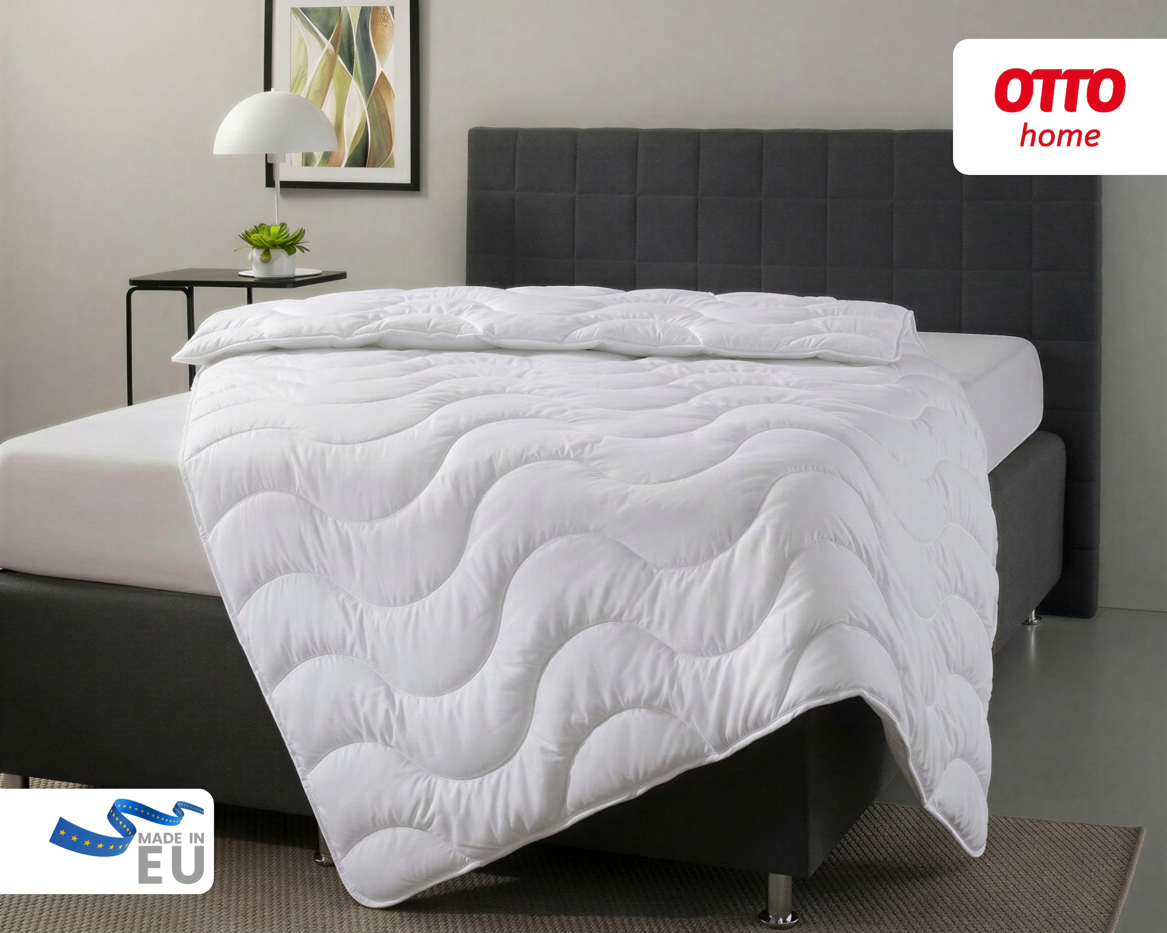OTTO home Microfaserbettdecke »Mailo Bettdecke 135x200 cm, 155x220 cm« normal Füllung Polyester 1 Stk. tlg. Sommer, Winter, Decke, kuschelweicher Microfaser-Feinbatist Bezug