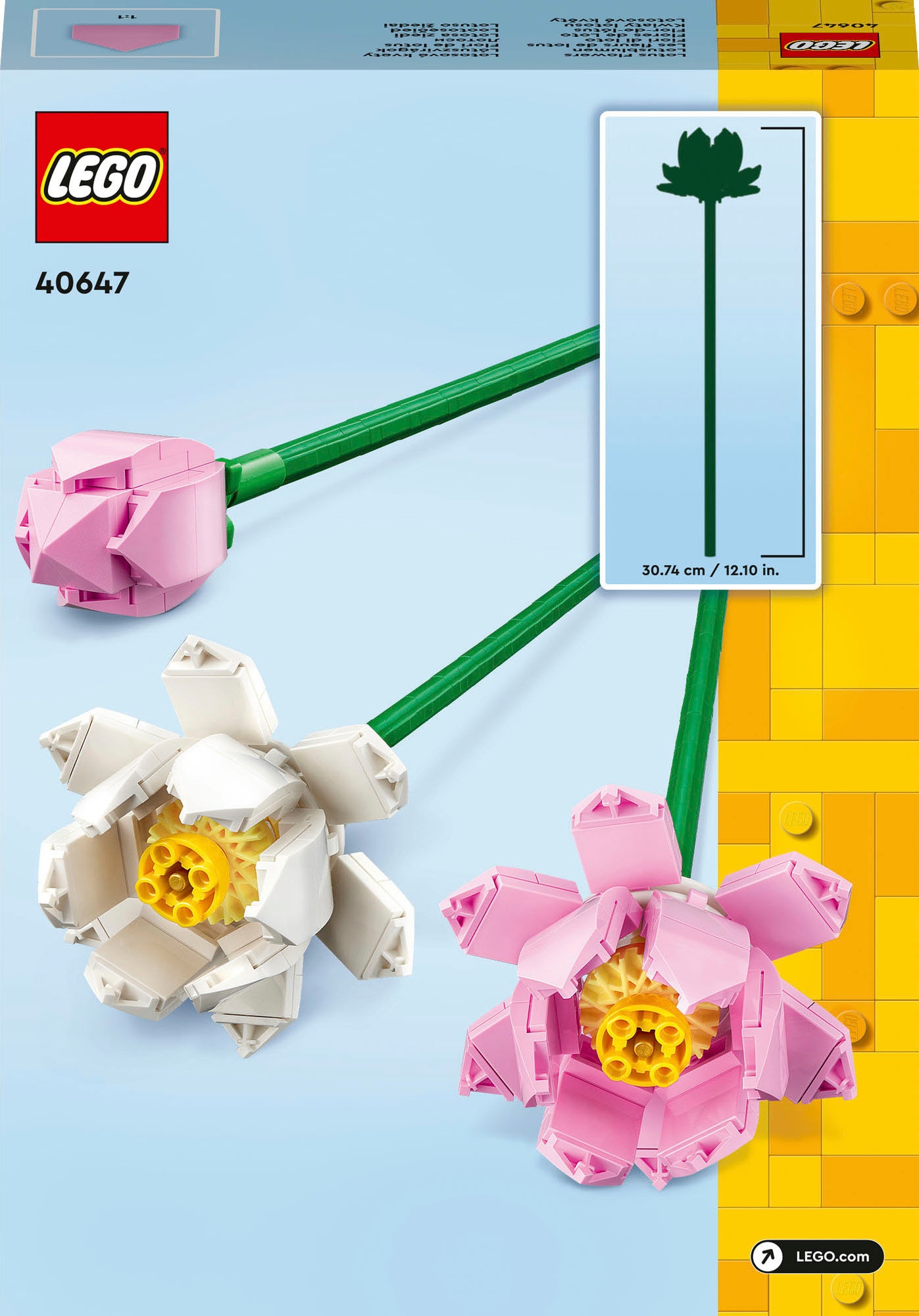 LEGO® Konstruktionsspielsteine »Lotusblumen (40647), LEGO Iconic«, (220 St.), Made in Europe