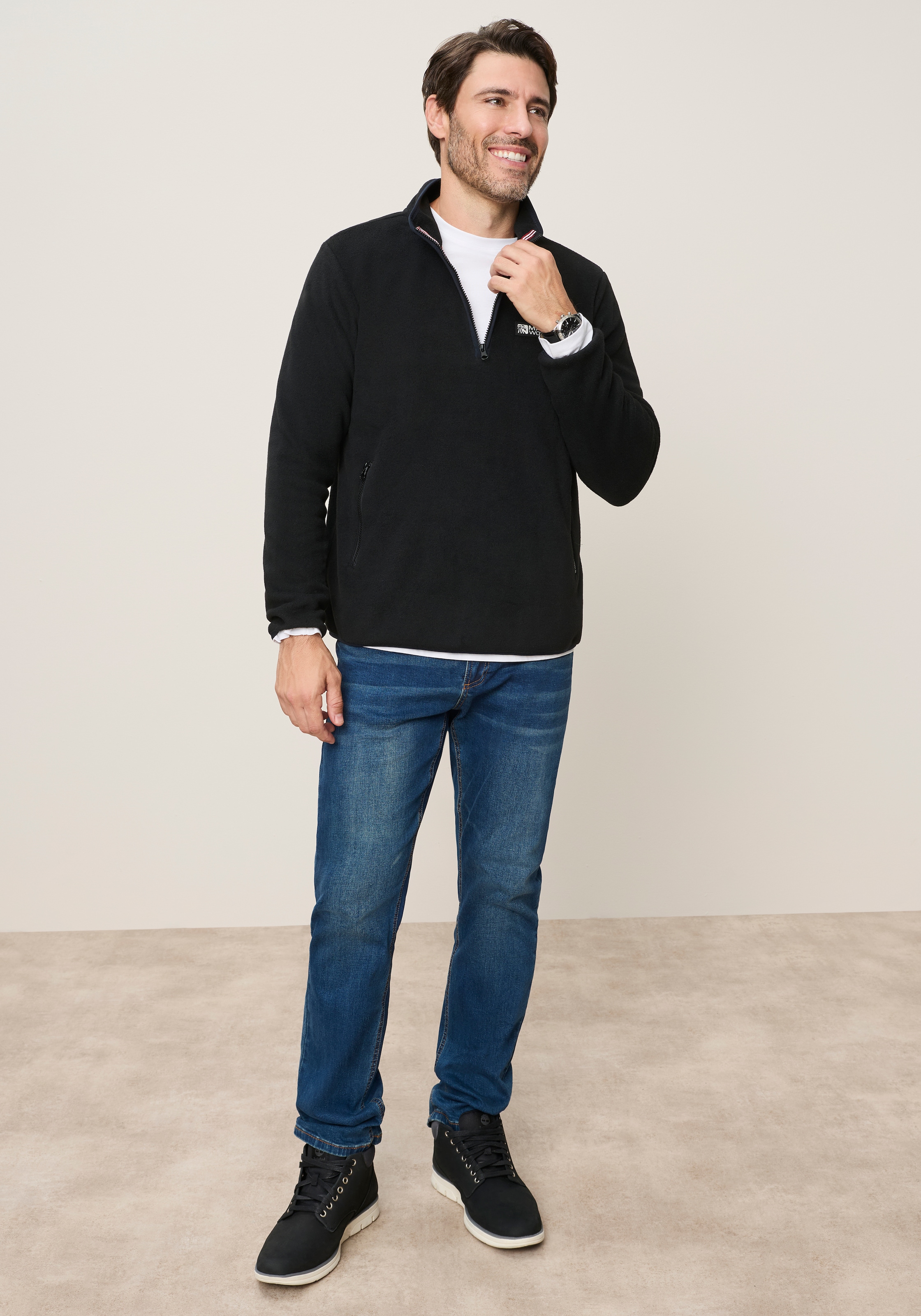 Man's World Fleecepullover , Leicht, weich und komfortabel. Für Outdoor, Freizeit und Zuhause
