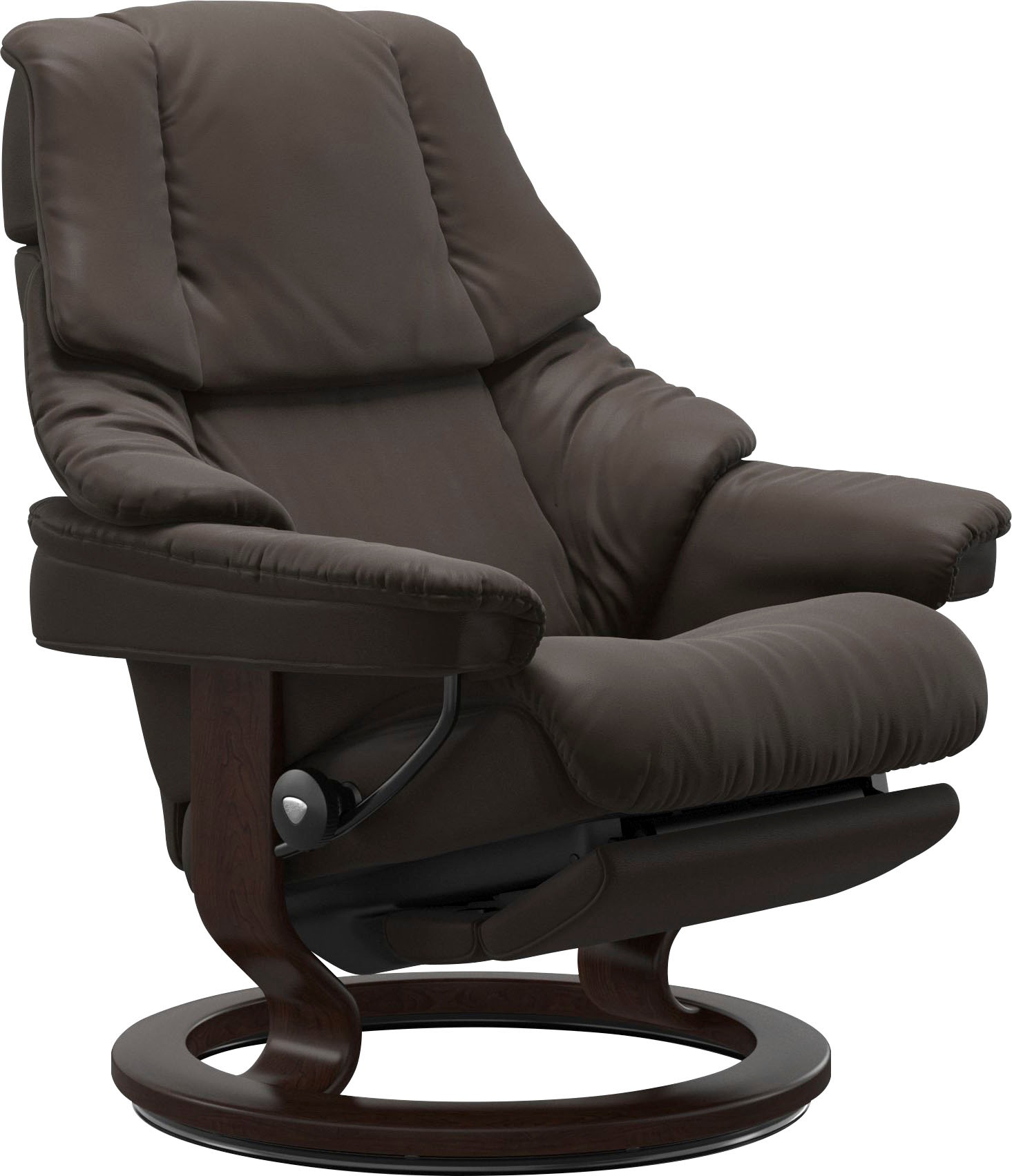 Stressless® Relaxsessel »Reno«, mit Classic Base und Power™, elektrisch verstellbar, optional 2-motorisch, Größe M & L, Gestell Braun