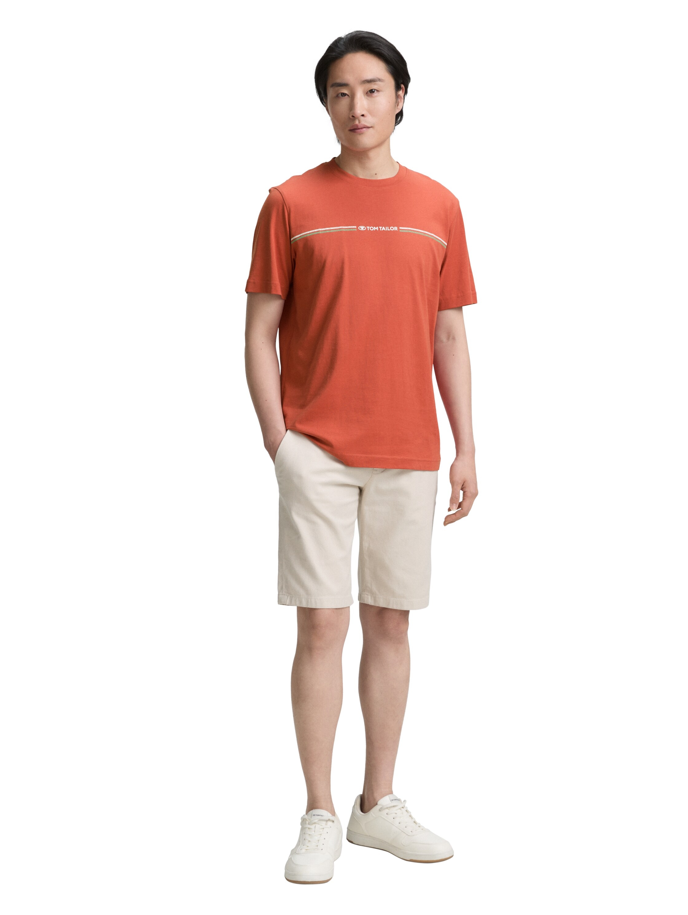 TOM TAILOR T-Shirt mit Logofrontprint