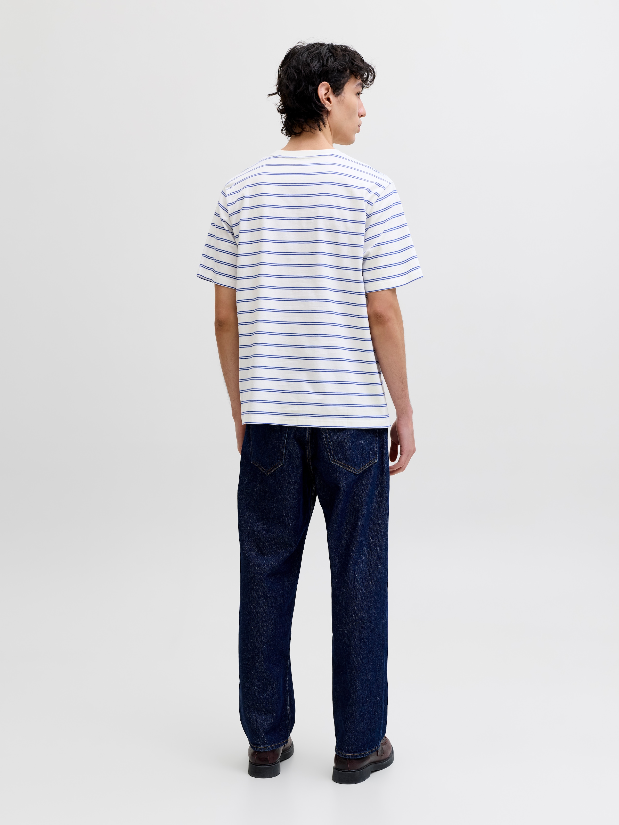 Jack & Jones T-Shirt »JORNORREBRO STRIPE TEE SS CN LN« Baumwolle, relaxed fit