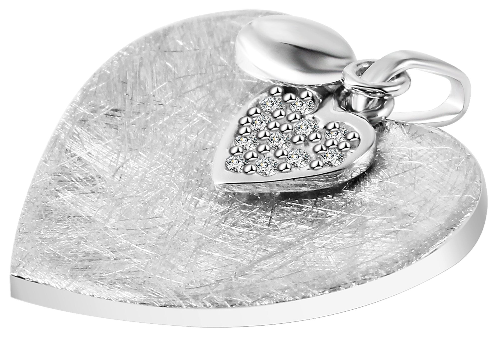 Adelia´s Herzanhänger »Damen Anhänger ¿ Herz Herzanhänger aus 925 Silber mit Zirkonia«