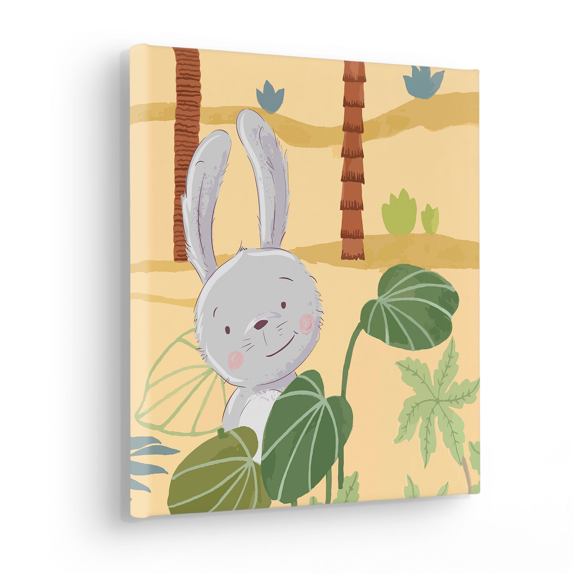 Komar Leinwandbild »Rabbit Food - Größe 30 x 30 cm«, Natur, (1 St.), Keilrahmenbild mi Echtholzrahmen