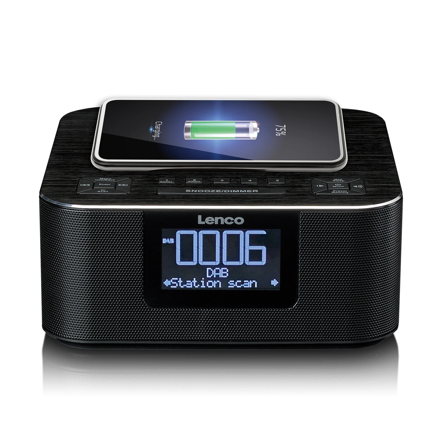 Lenco Uhrenradio »CR-650BK« (Bluetooth Digitalradio (DAB+) | FM-Tuner ) FM‑Radiowecker, LED‑Display, 2 Weckzeiten