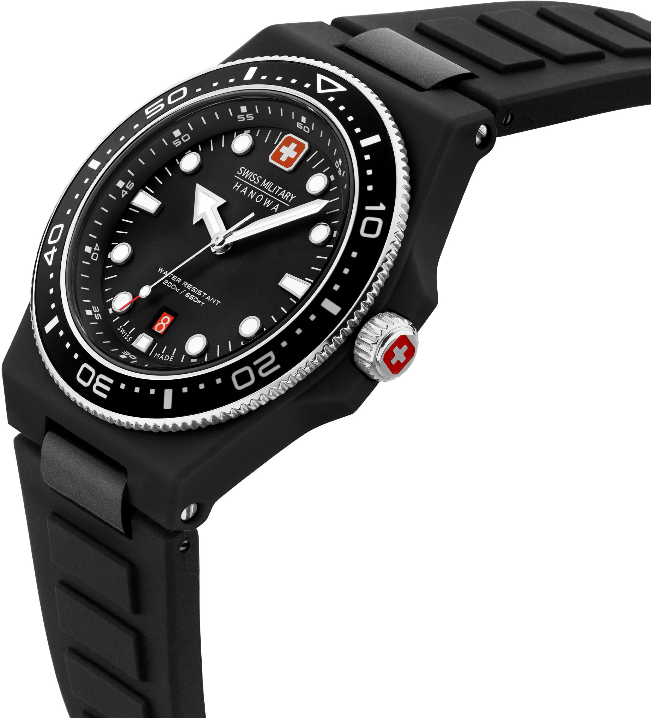 Swiss Military Hanowa Quarzuhr »OCEAN PIONEER, SMWGN0001180«, Armbanduhr, Herrenuhr, Swiss Made, Datum, Saphirglas