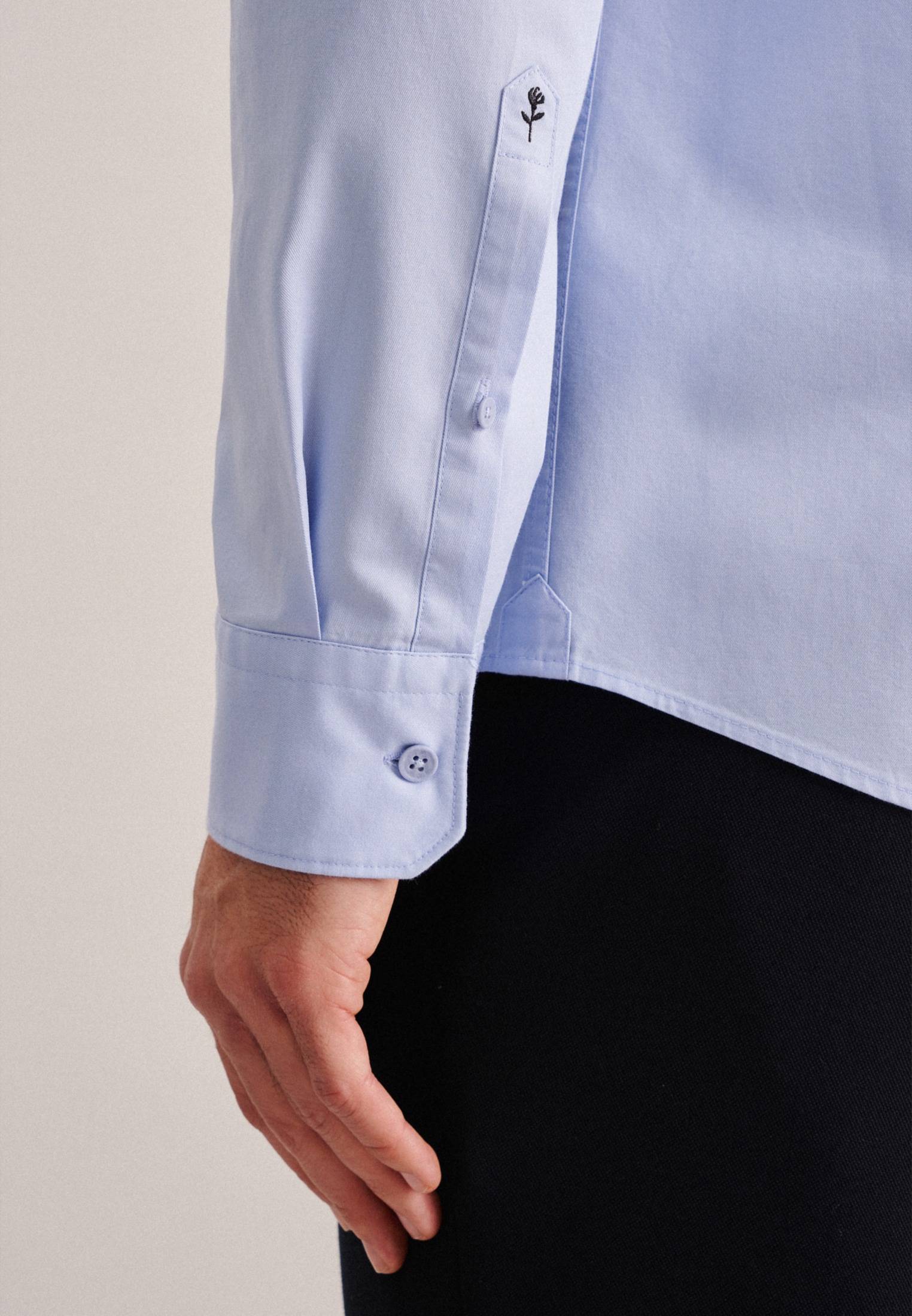 seidensticker Businesshemd »Schwarze Rose«, Regular Langarm Button-Down-Kragen Uni