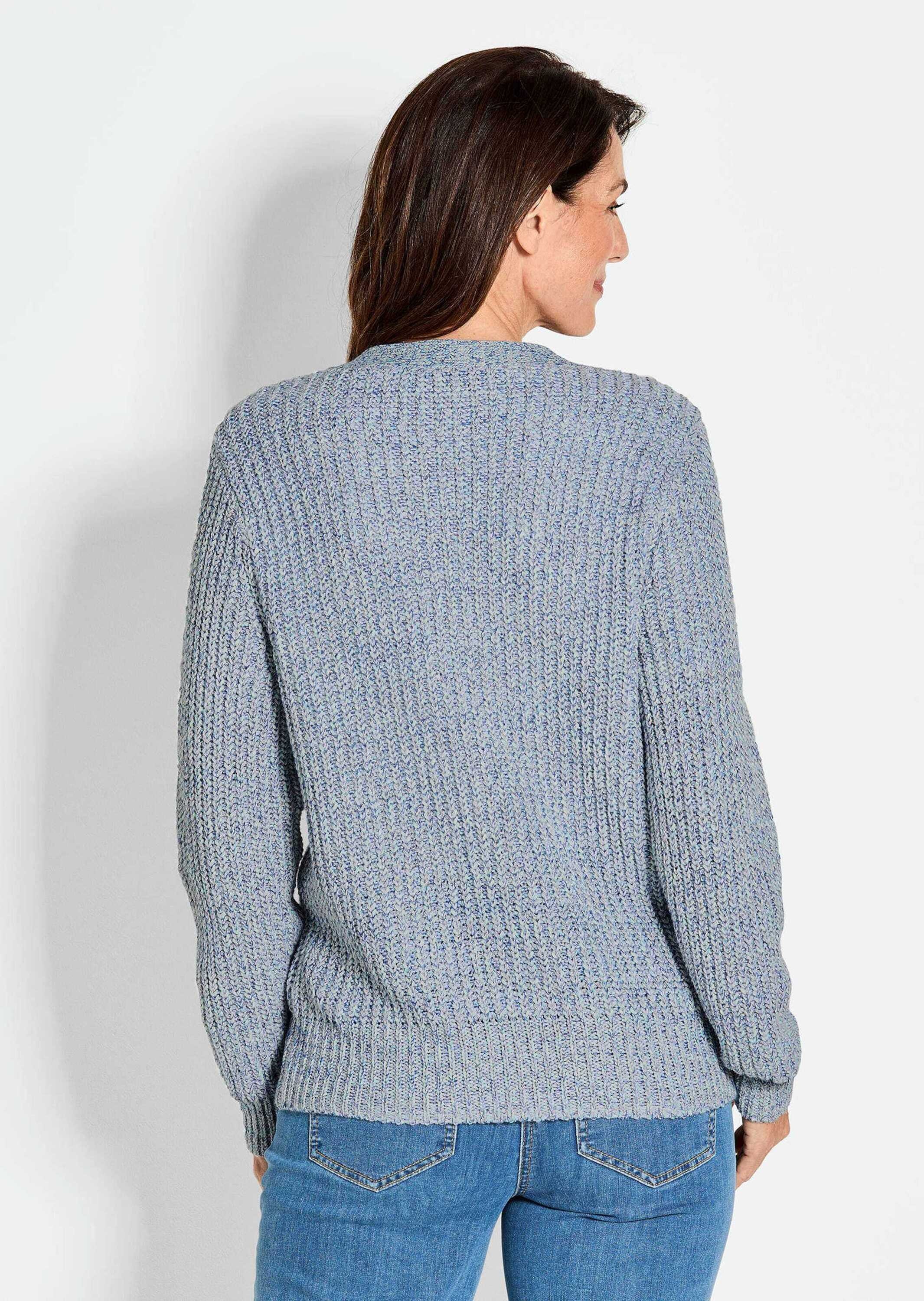GOLDNER Strickjacke »Langarm Strickjacke mit V-Ausschnitt«