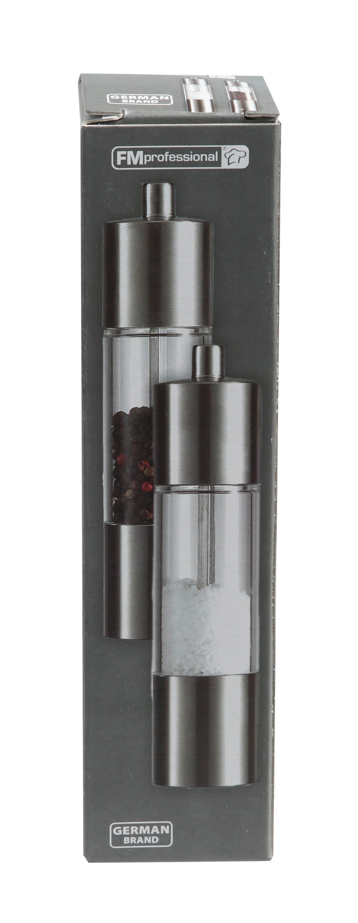 FMprofessional Salz-/Pfeffermühle »Mühle aus Acryl und Edelstahl« elegantes Design für perfekte Würze