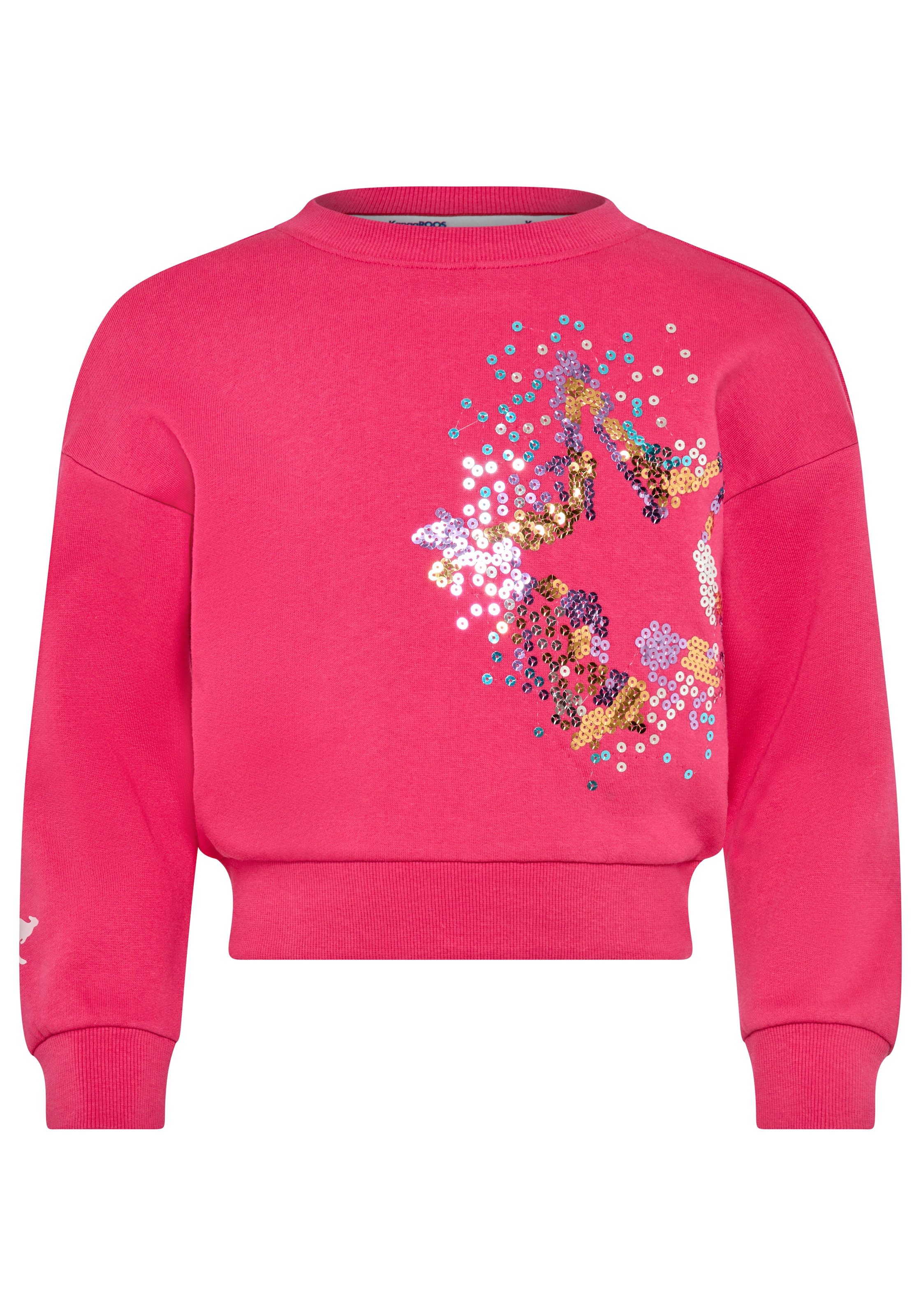 KangaROOS Sweatshirt »Stern-Applikation für kleine Mädchen«, Sweatshirt mit schimmernden Pailletten-Applikationen