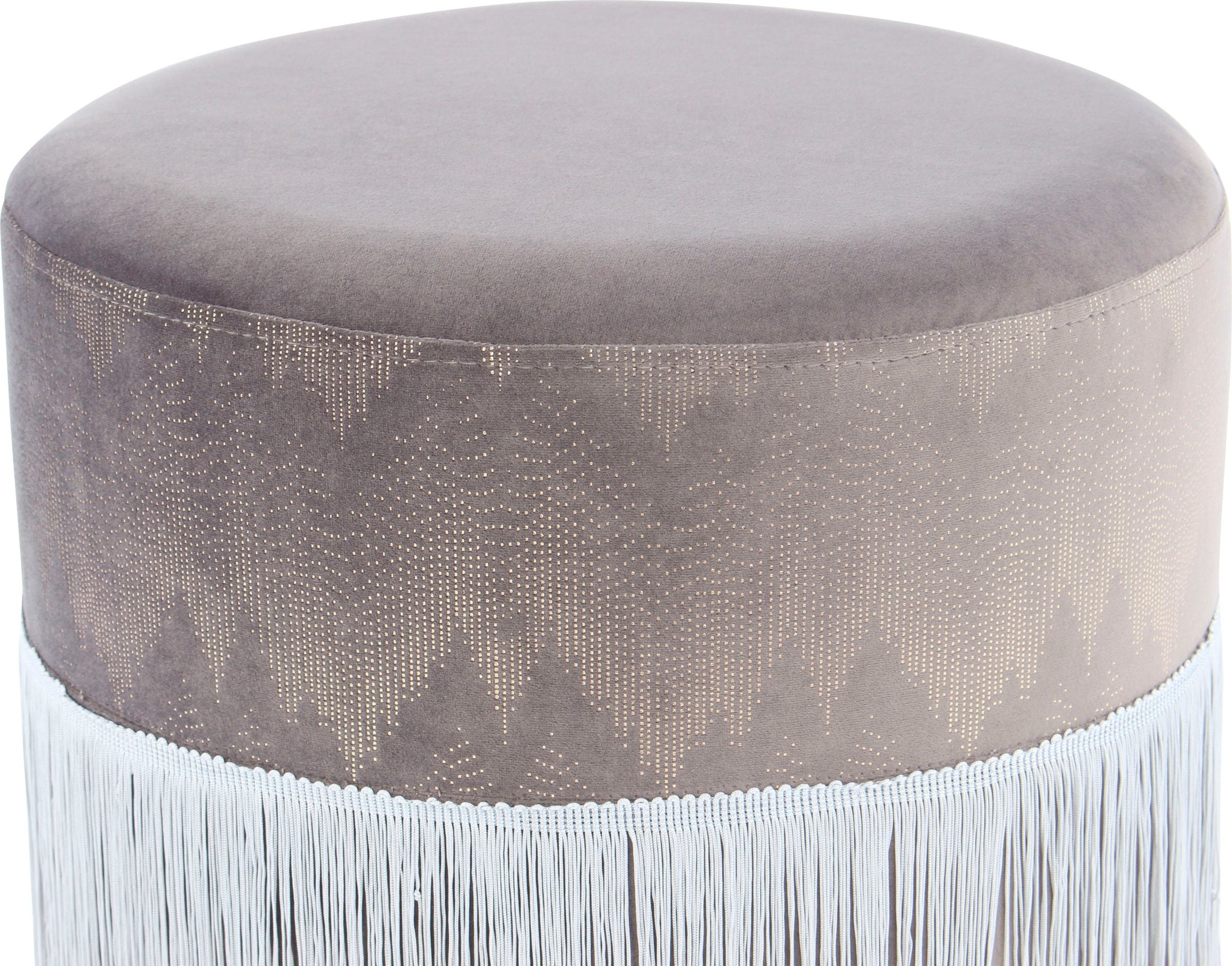 Kayoom Sitzhocker »Hocker Cleopatra 825, mit samtigem Bezug«, (1 St.), verziert, orientalisches Design, modern gestaltet