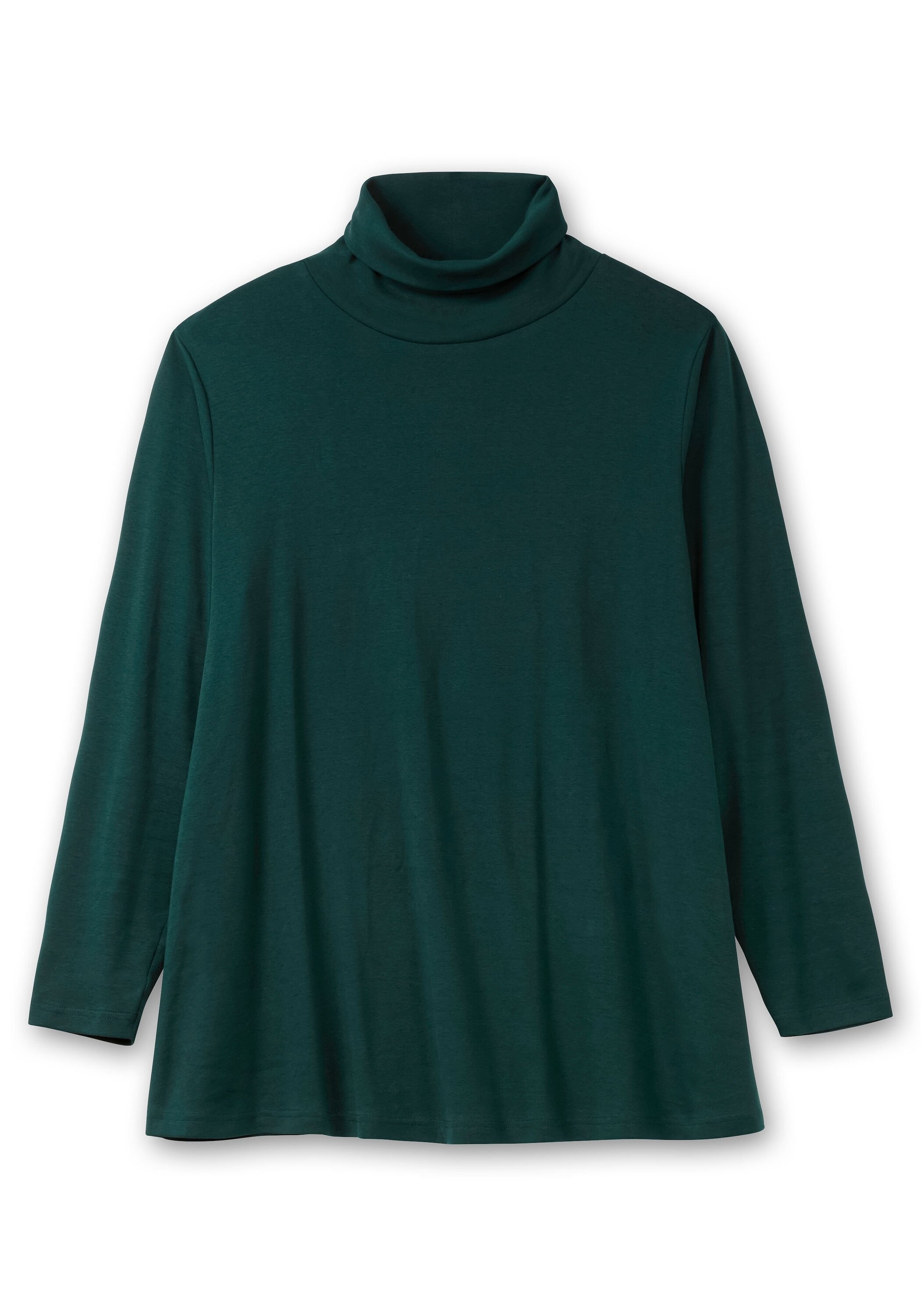 Sheego Langarmshirt »Langarmshirt mit Rollkragen, in A-Linie«, mit Rollkragen, in A-Linie