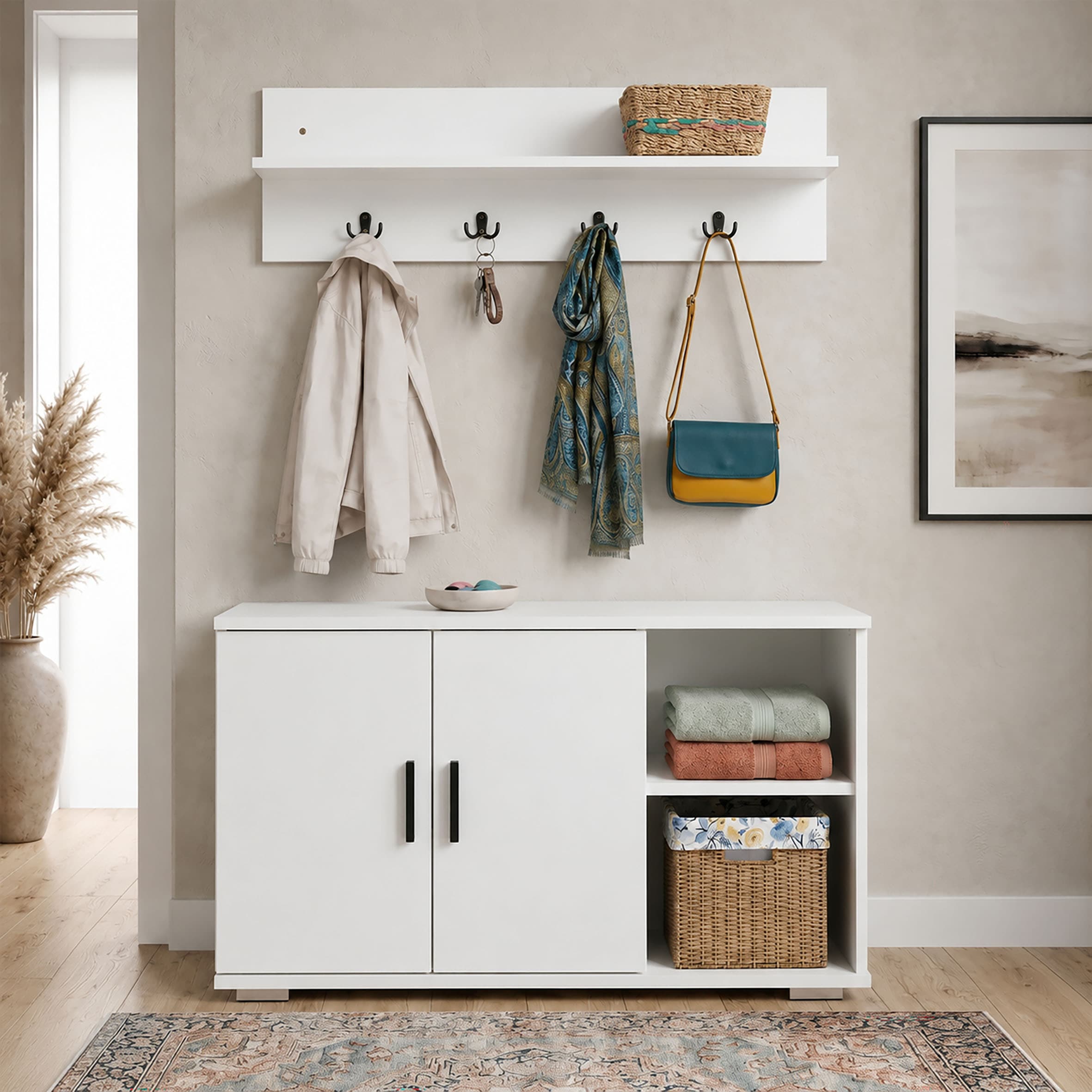 VCM Garderobenschrank »Diele Garderoben Set Schuhschrank Sitzbank Gados L« 2 Stk. tlg.