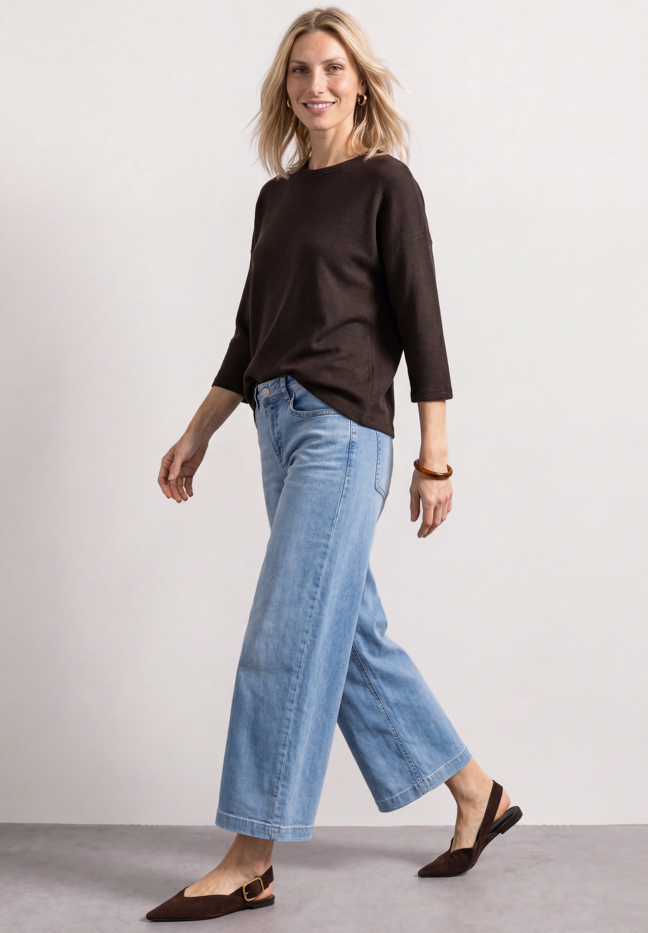 STREET ONE 3/4 Arm-Pullover 374-Arm-Shirt in Strick-Optik