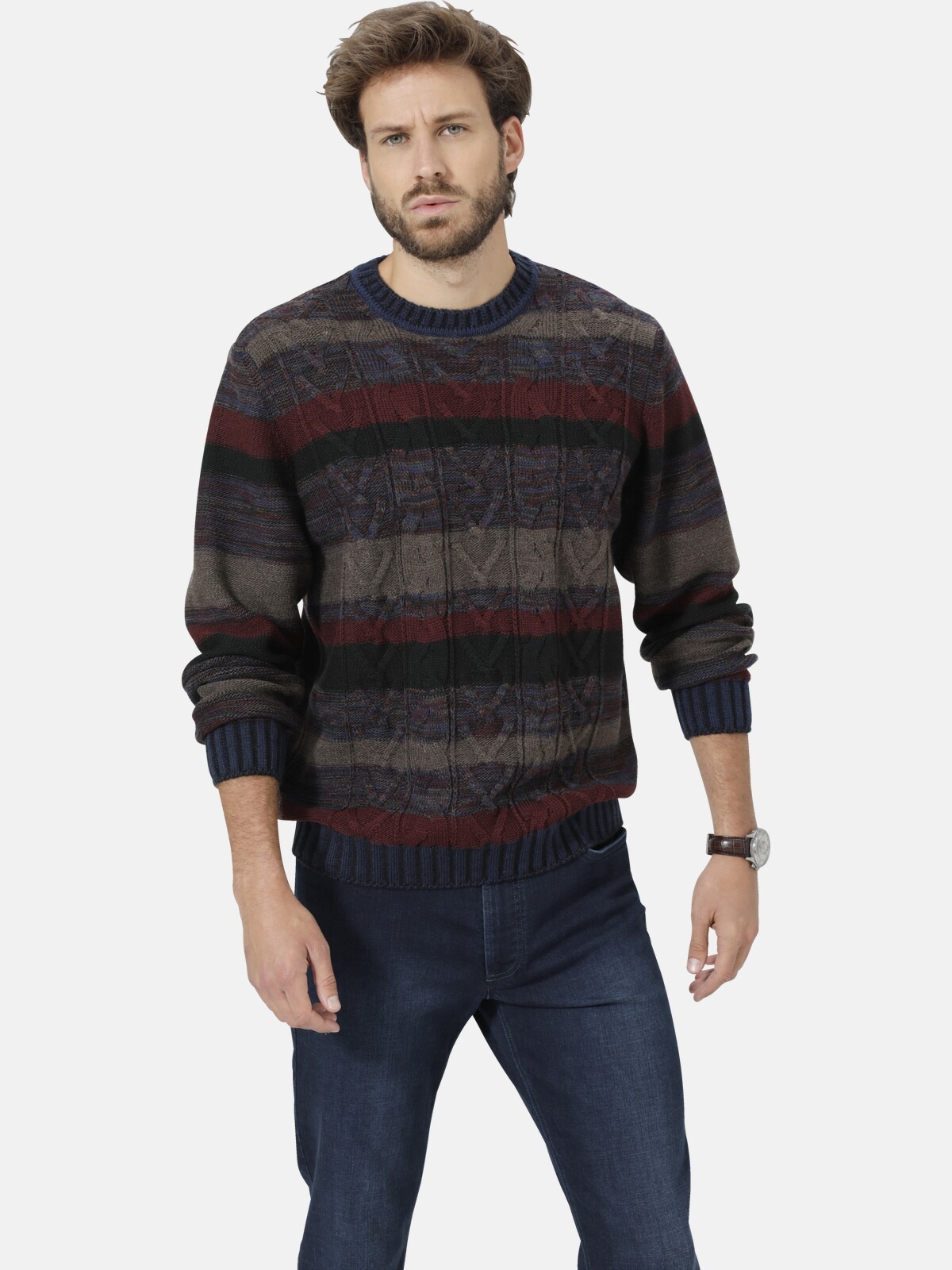 Babista Rundhalspullover »Pullover VELONZA«, mit Zopfmuster