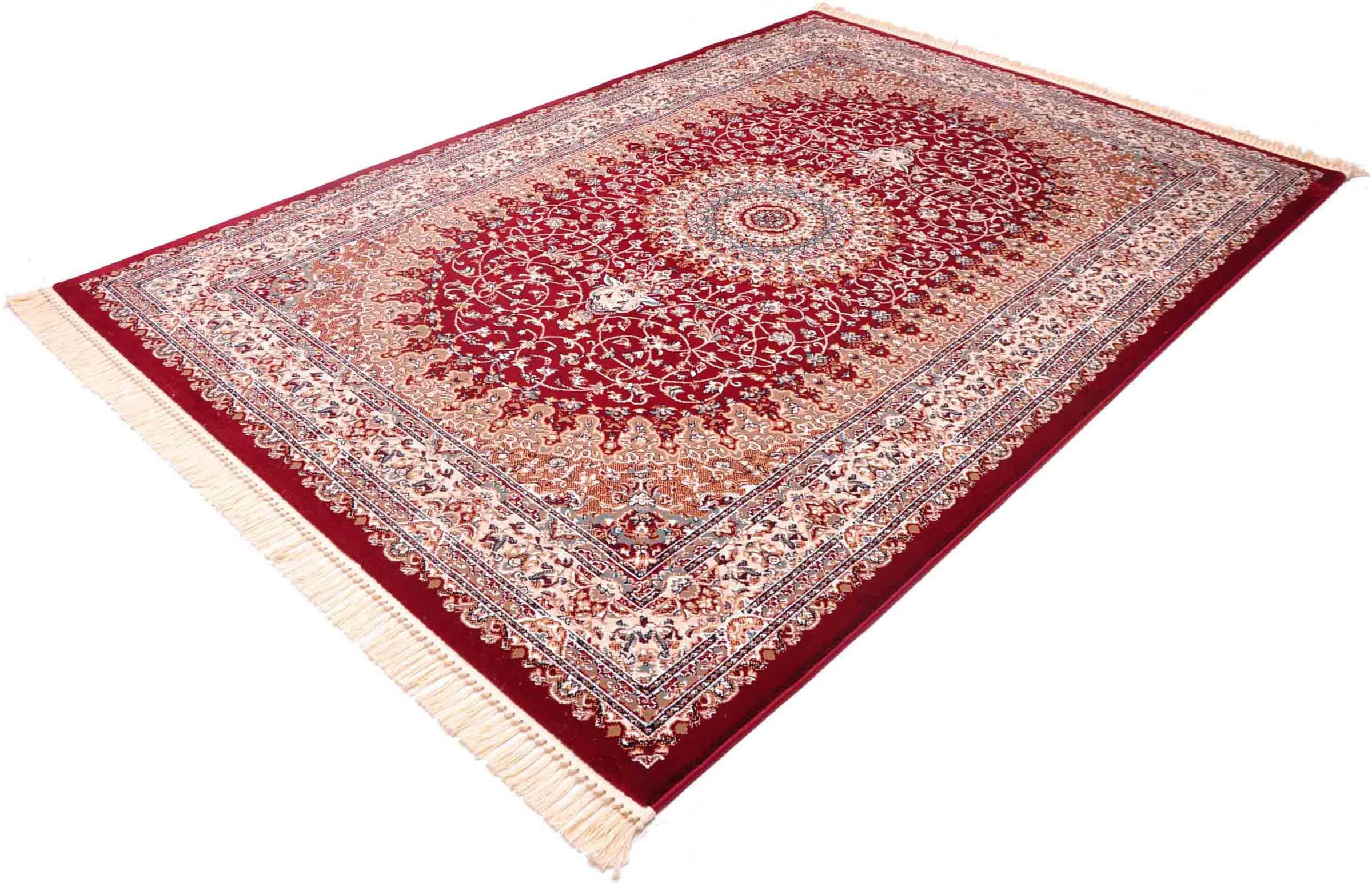 Böing Carpet Teppich »Classic 3216«, rechteckig, 10 mm Höhe, Orient-Optik, mit Fransen, Wohnzimmer