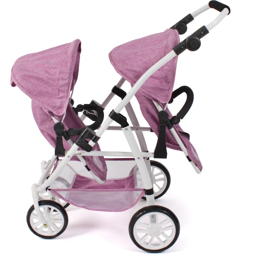 CHIC2000 Puppen-Zwillingsbuggy »Vario, Jeans Pink«