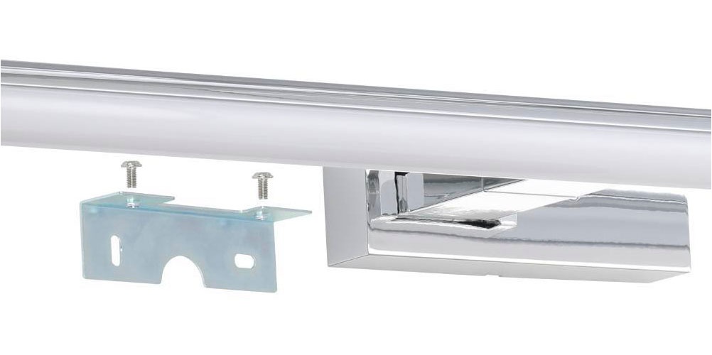 EGLO Wandleuchte »VADUMI Spiegelleuchte, Badezimmerleuchte, LED, Chrom, weiß, IP44«, 1 flammig, Leuchtmittel LED-Board | LED fest integriert, Feuchtraumleuchte, Badezimmer, Kunststoff, klassisch,m 60x5x12,5cm