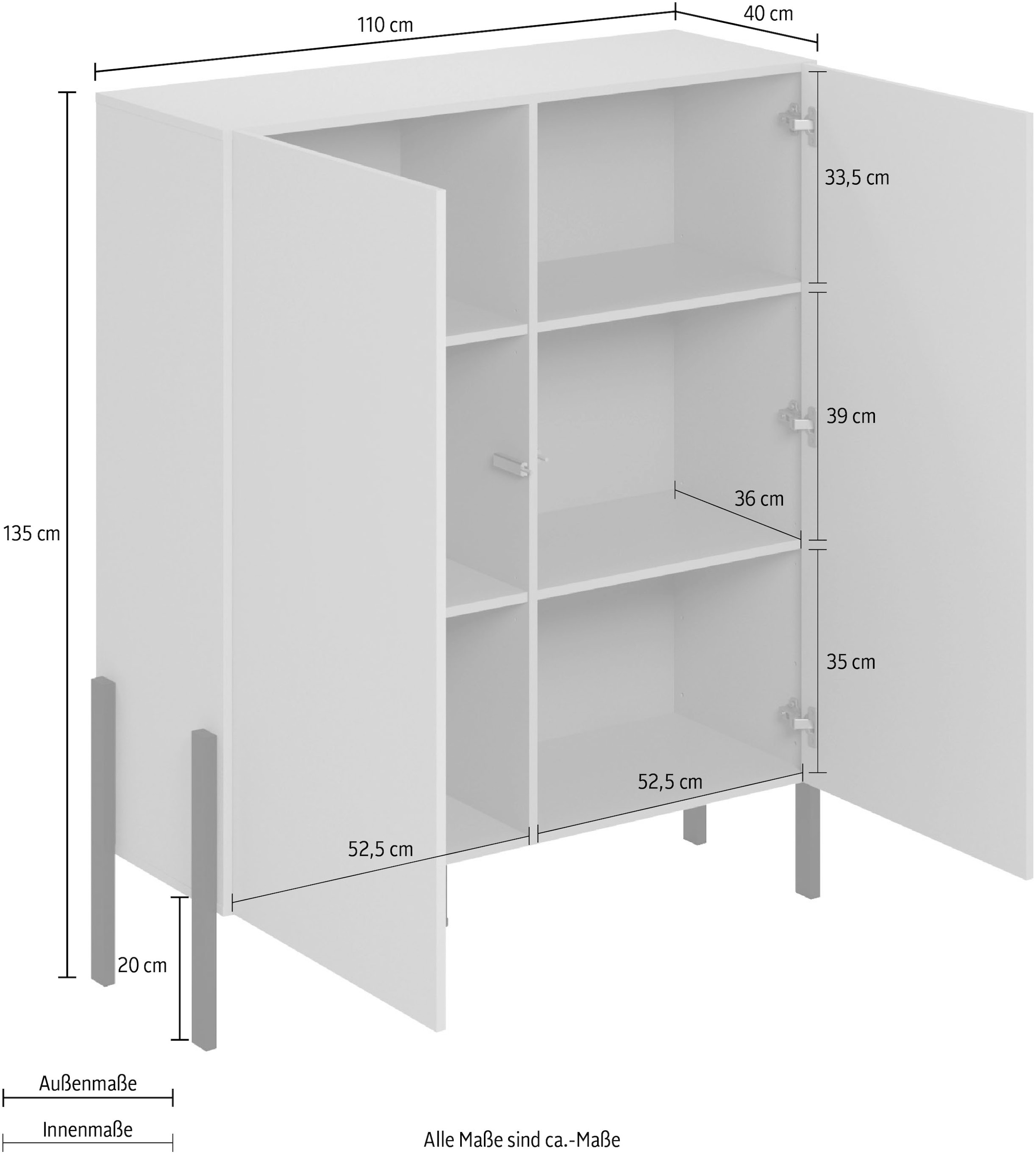 Helvetia Kommode »Jukon«, Breite 110 cm