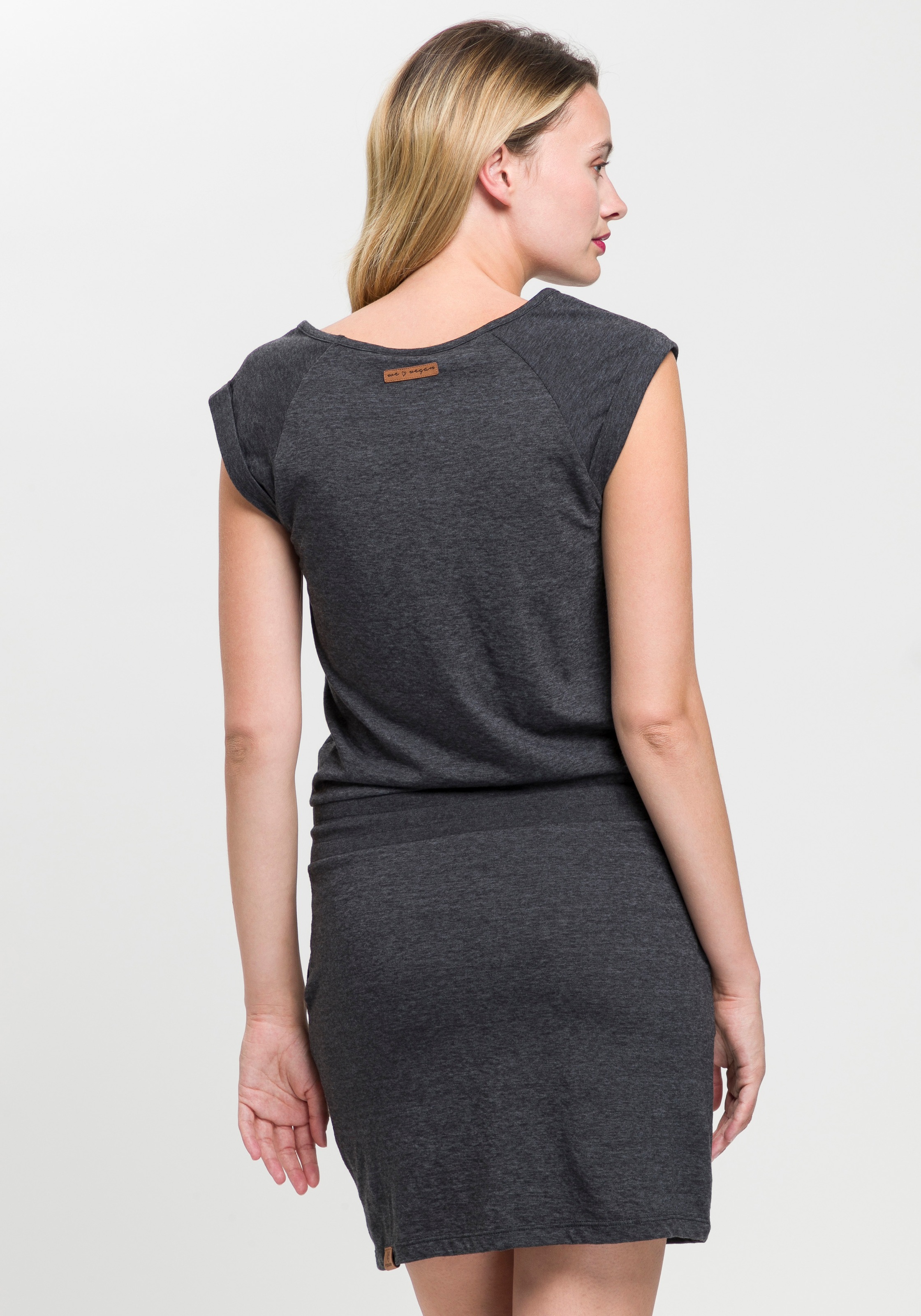 Ragwear Jerseykleid »PENELOPE UNI O«, mit Kordelzug und kontrastfarbigem  Zierperlen-Besatz kaufen bei OTTO